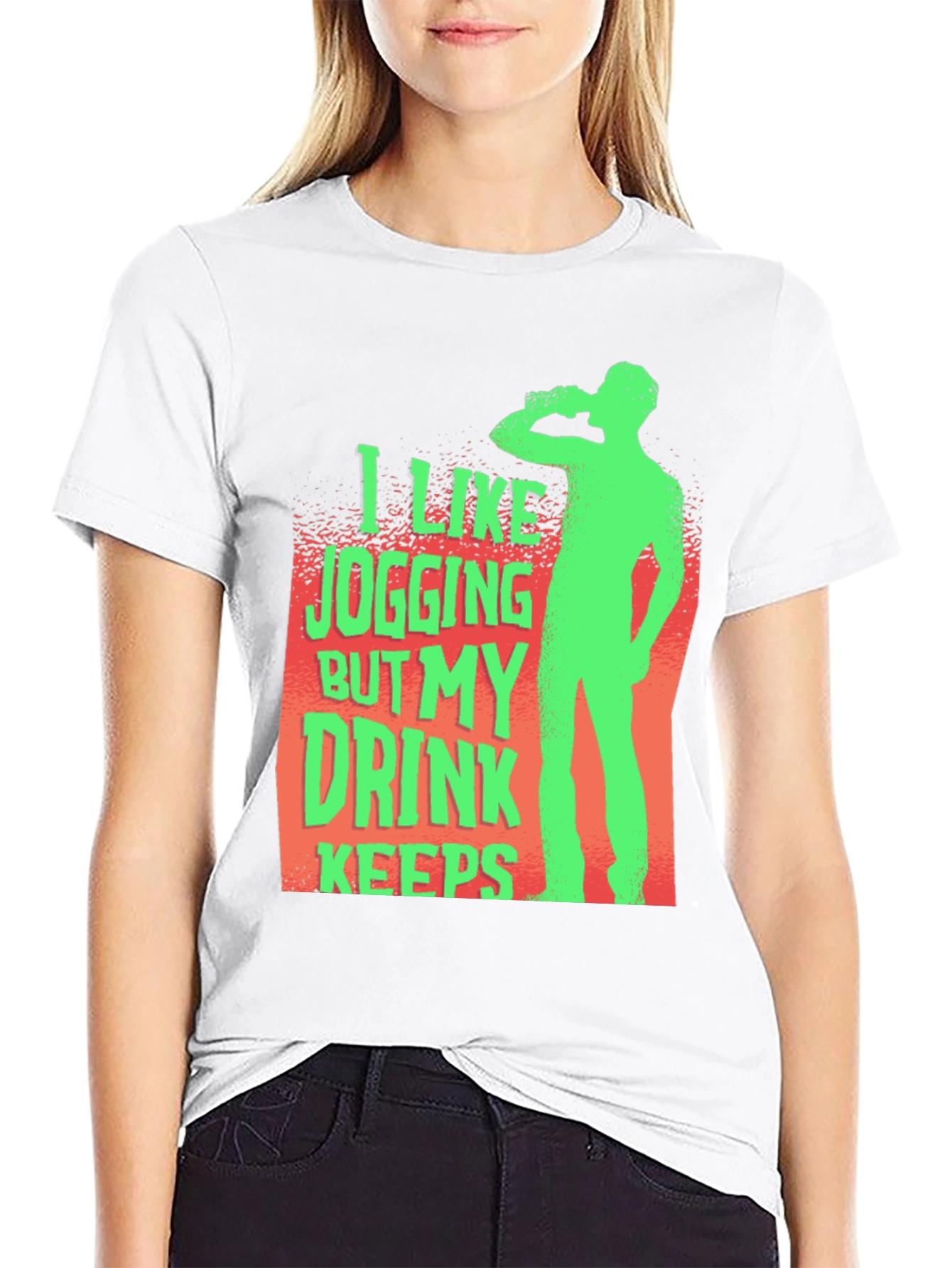 Funny Jogging Drink Mens T-Shirt