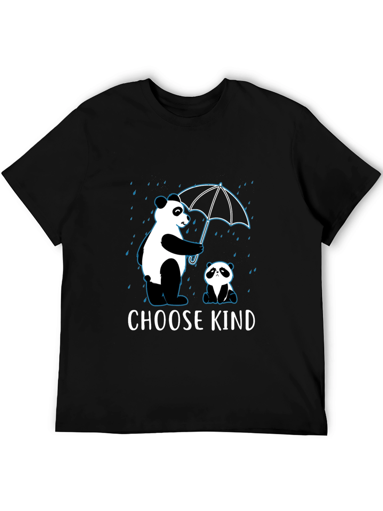 Choose Kind Panda Graphic T-Shirt - Black
