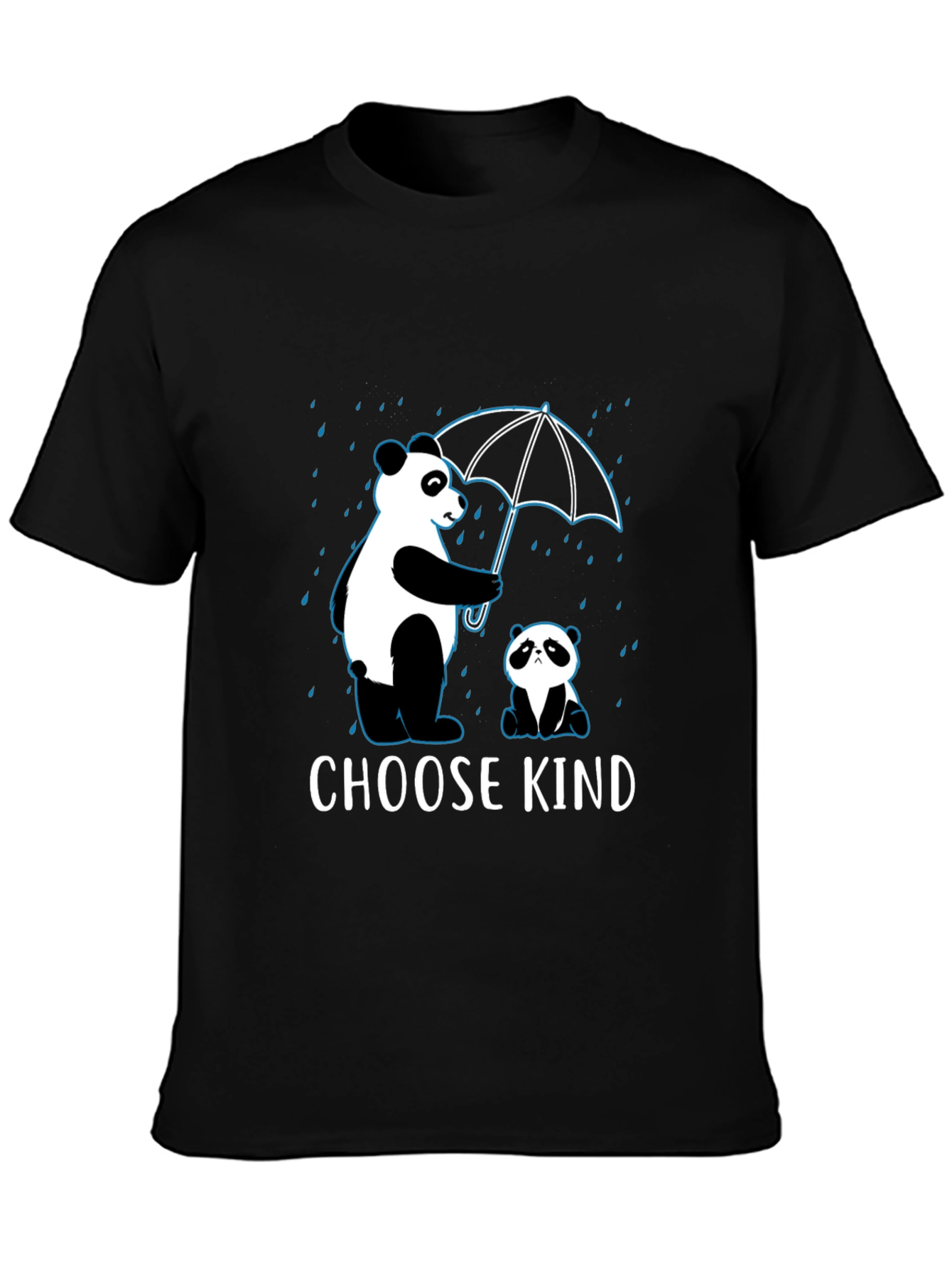 Choose Kind Panda Graphic T-Shirt - Black