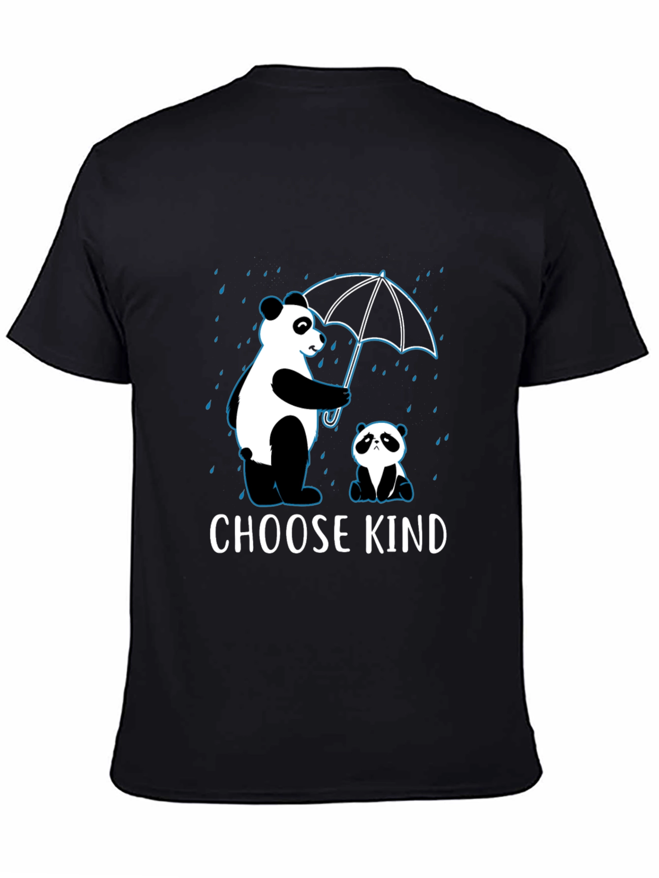 Choose Kind Panda Graphic T-Shirt - Black