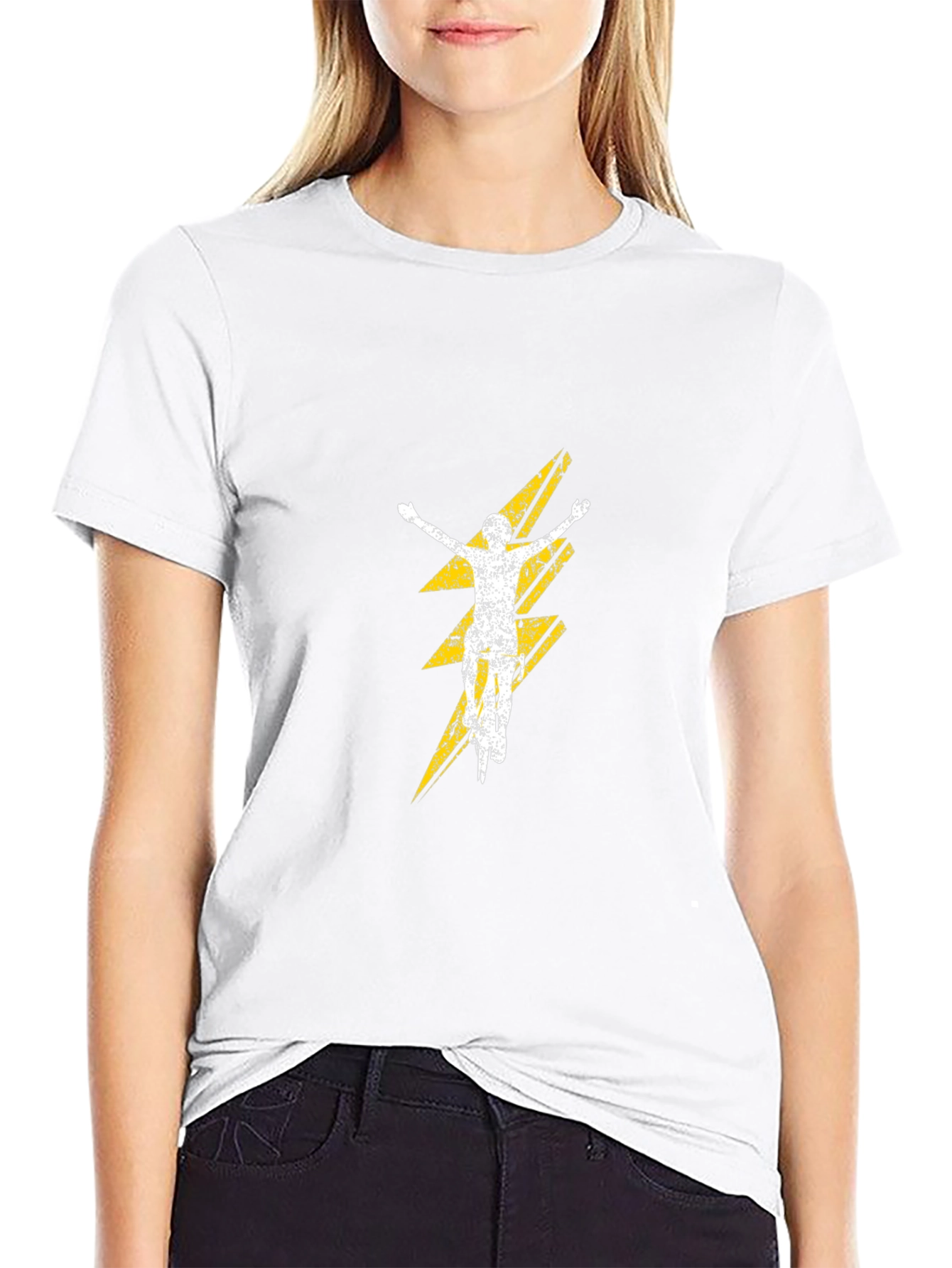 Mountain Biker Lightning Bolt Graphic Tee