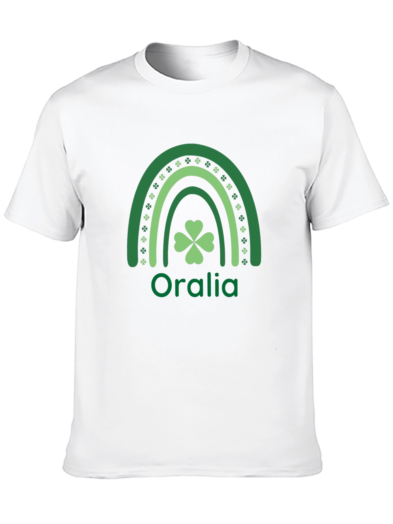 St. Patricks Day Oralia Rainbow Shamrock T-Shirt