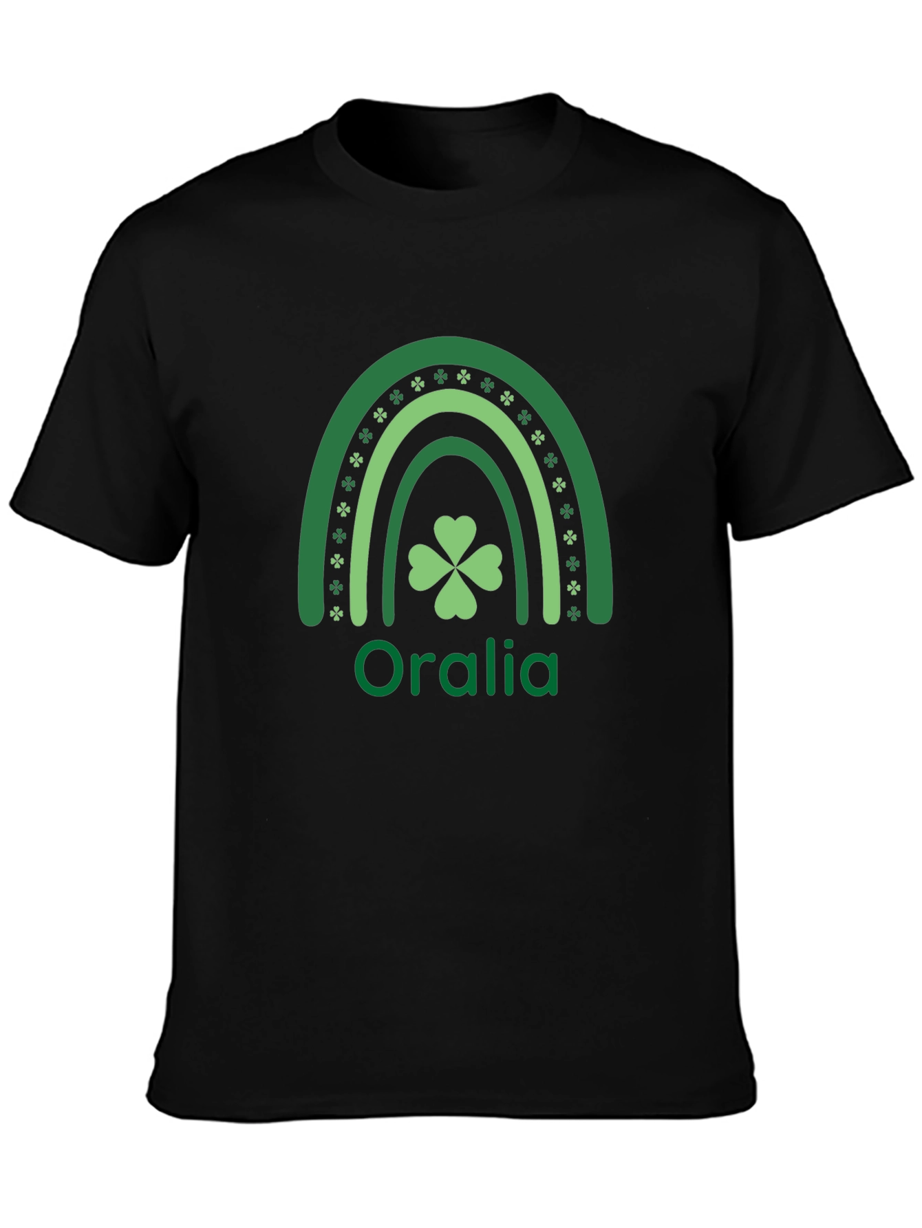 St. Patricks Day Oralia Rainbow Shamrock T-Shirt