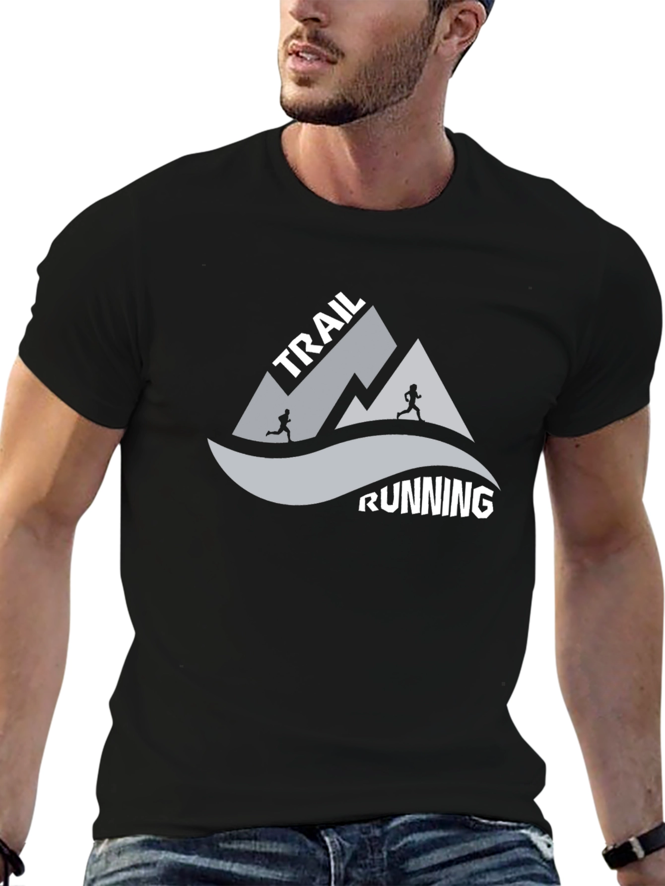 Trail Running Graphic Tee - Black