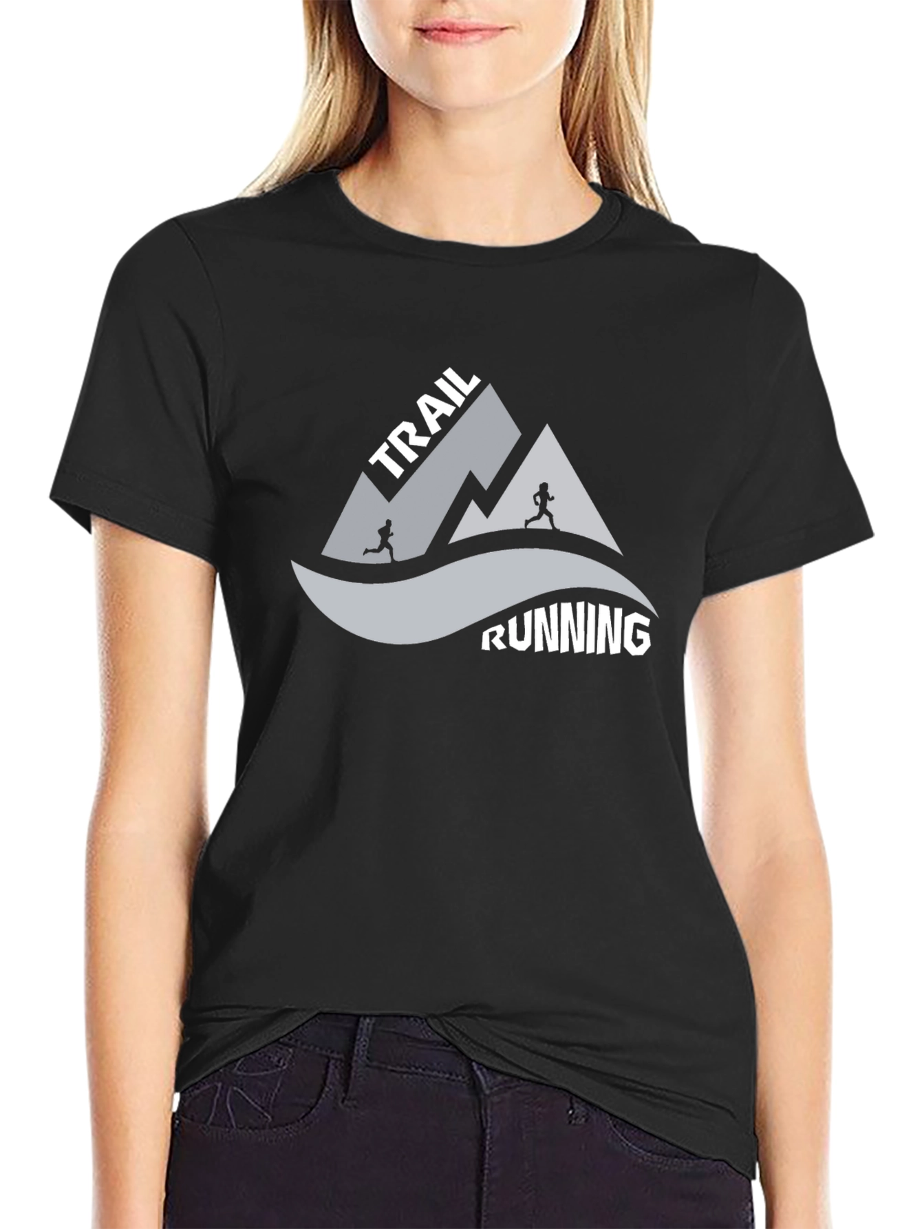 Trail Running Graphic Tee - Black