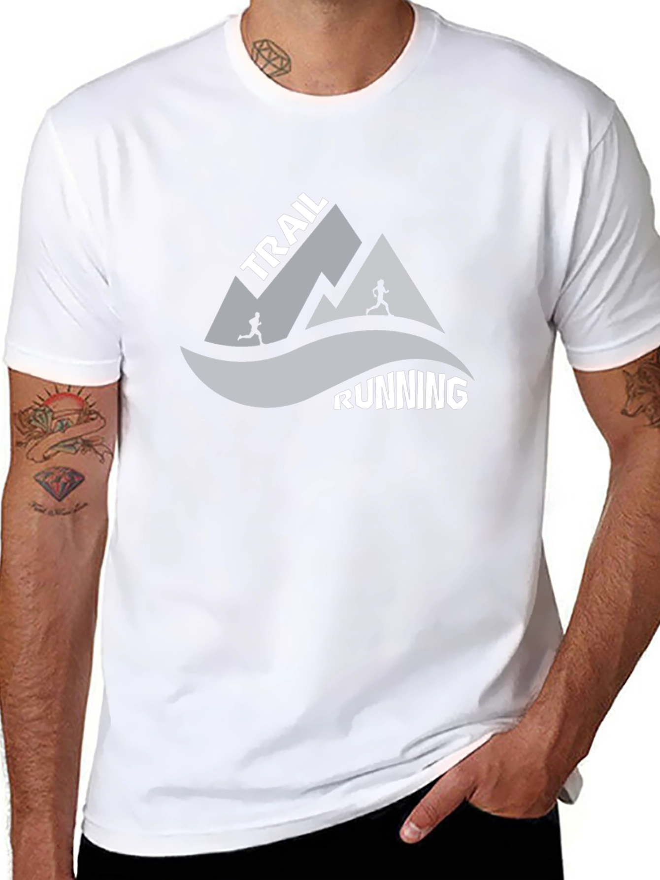 Trail Running Graphic Tee - Black