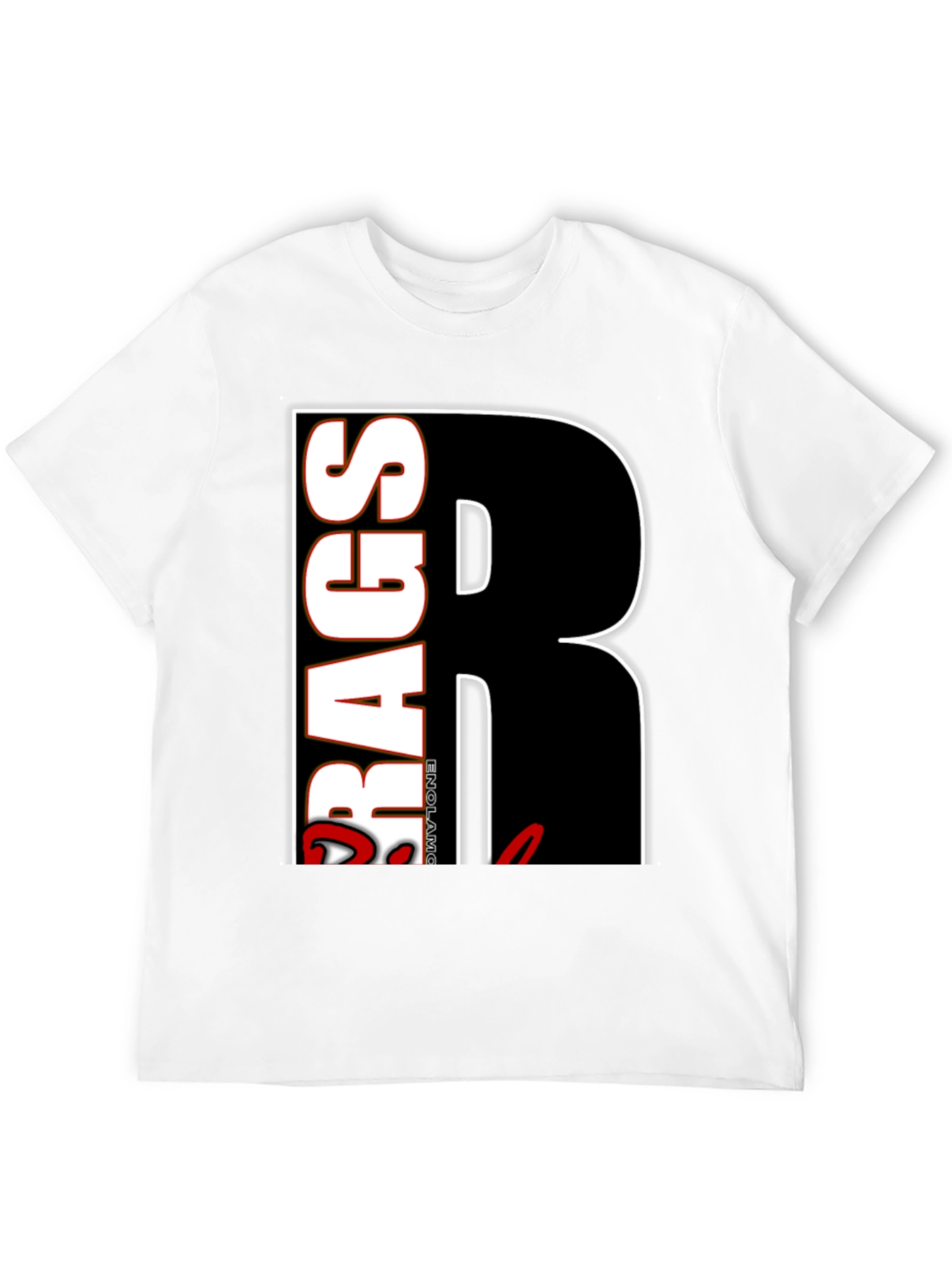 RAGS Black Graphic Tee