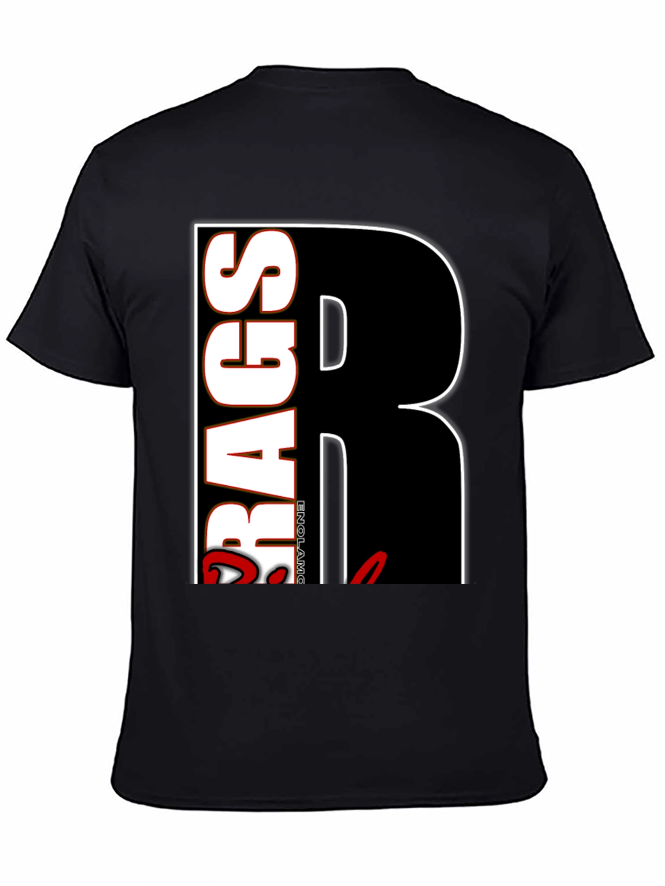 RAGS Black Graphic Tee