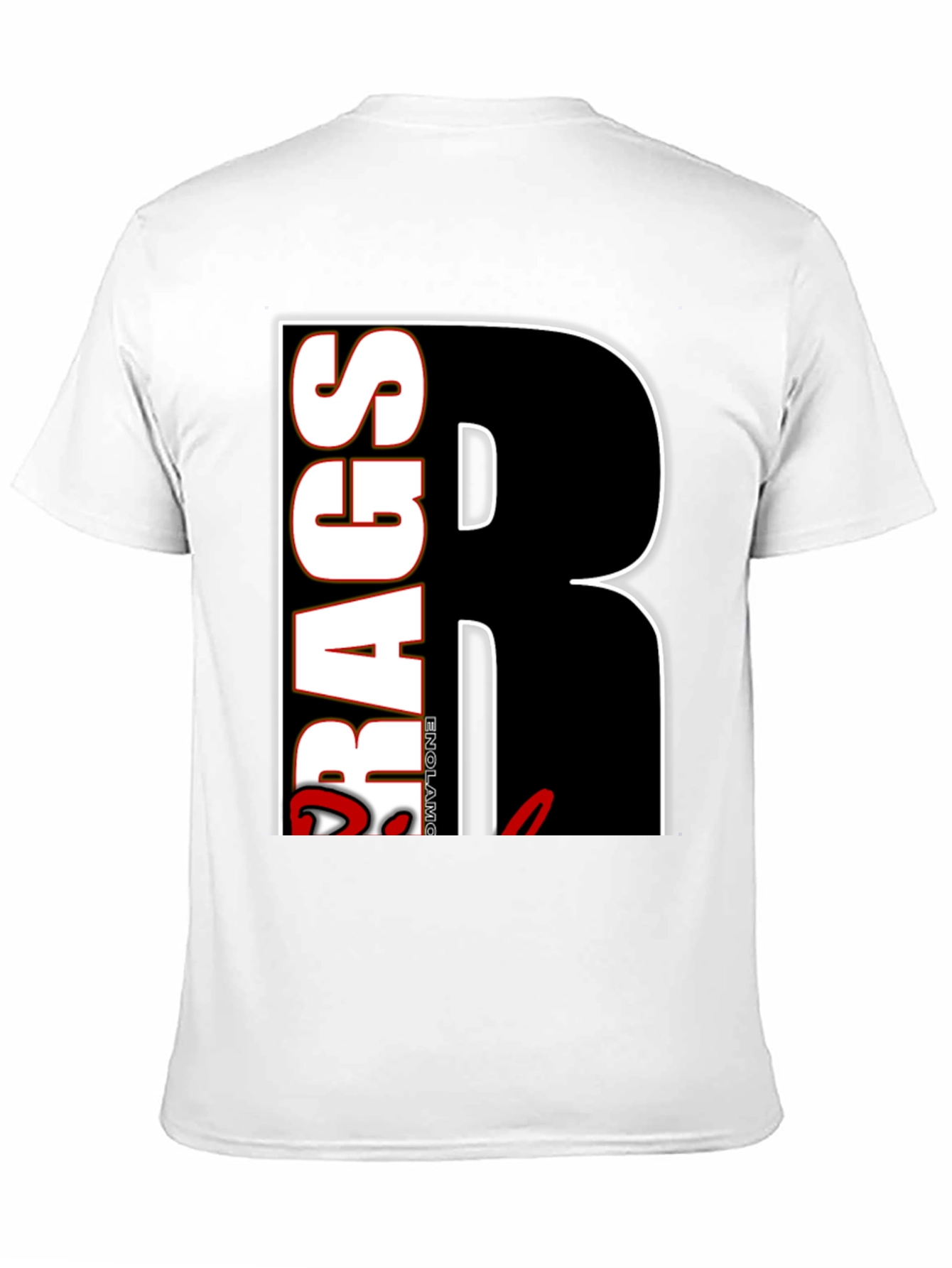 RAGS Black Graphic Tee