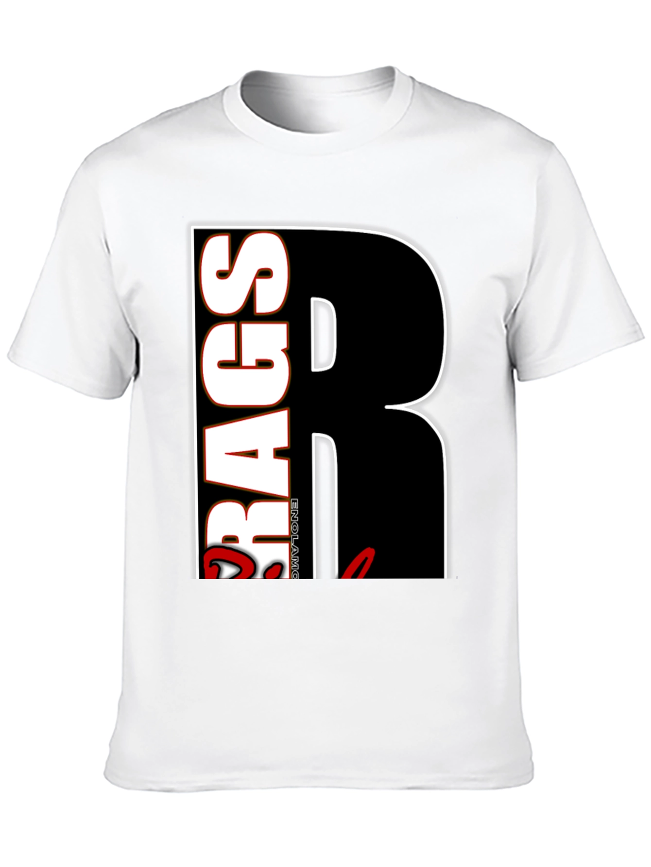 RAGS Black Graphic Tee