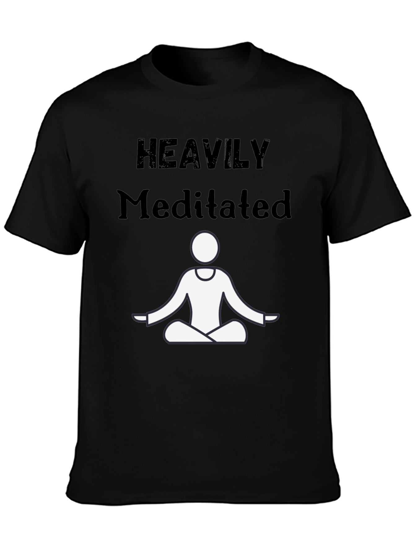 Heavily Meditated Graphic Tee - Relax & Recharge