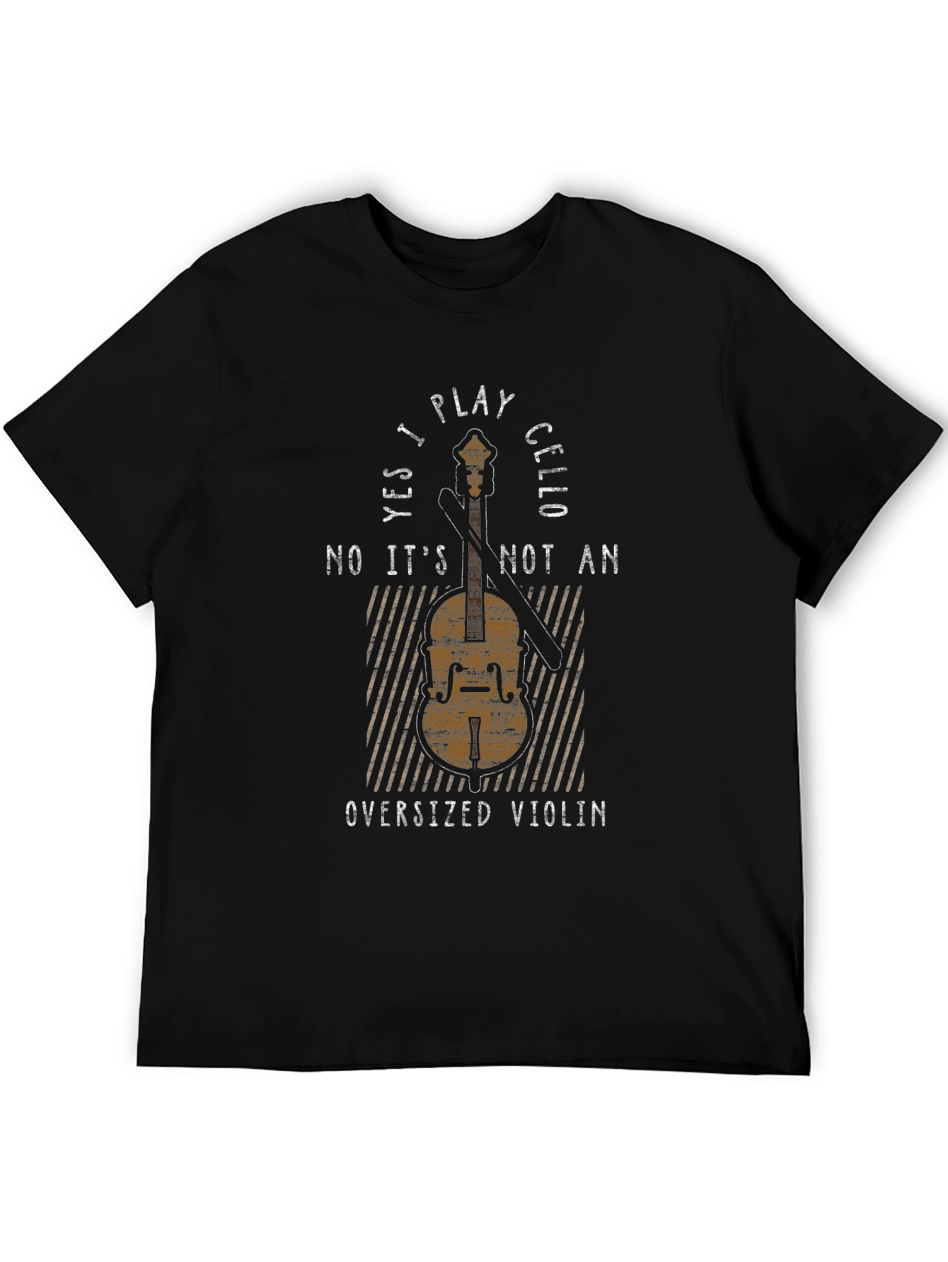Cello Player T-Shirt: Funny Oversized Violin Tee