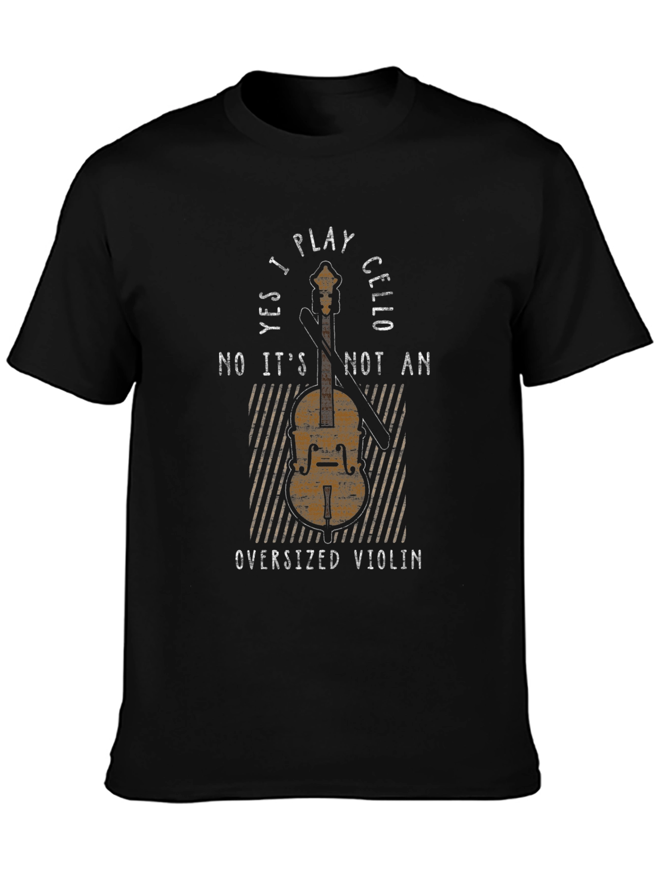 Cello Player T-Shirt: Funny Oversized Violin Tee