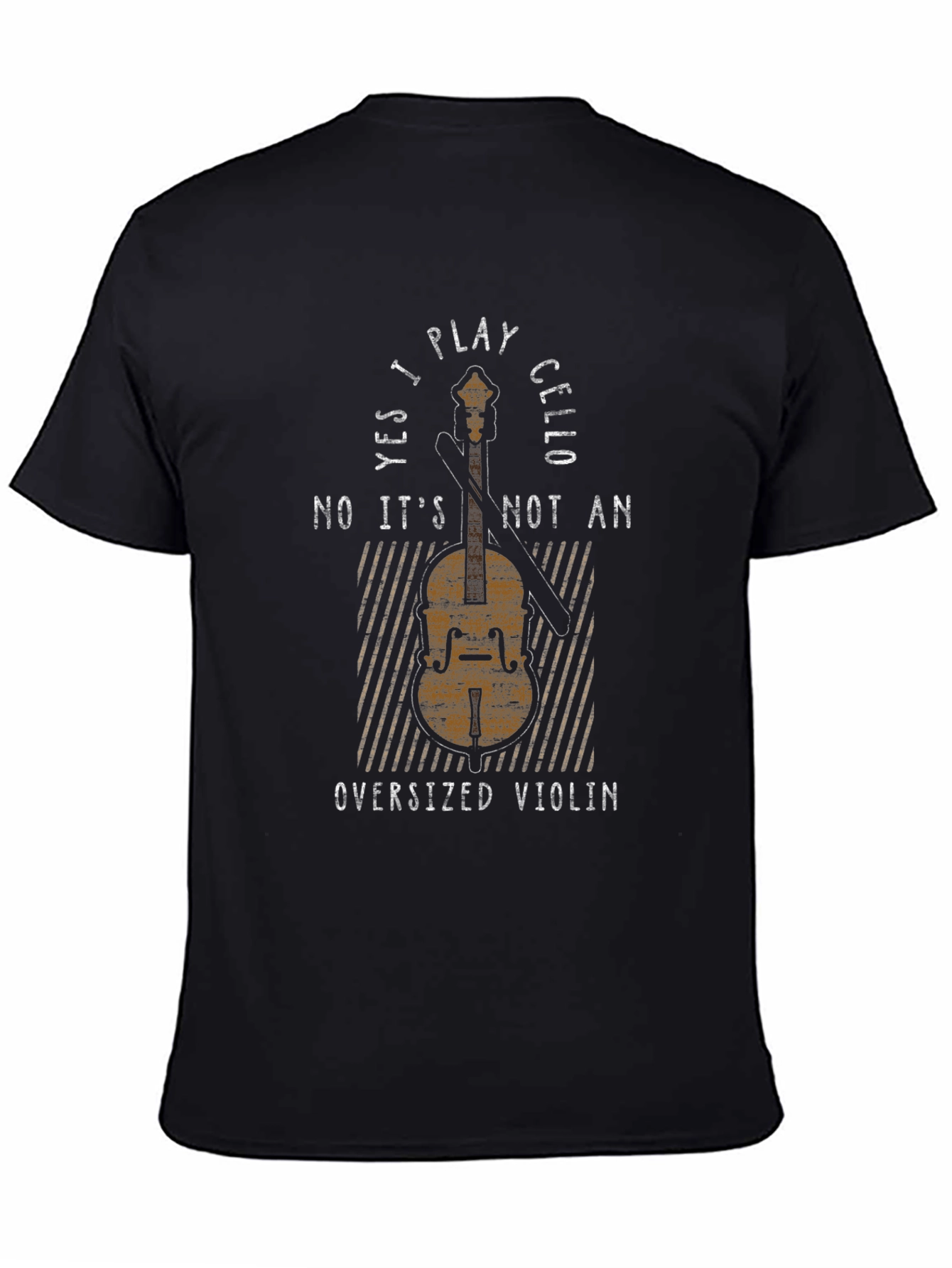 Cello Player T-Shirt: Funny Oversized Violin Tee