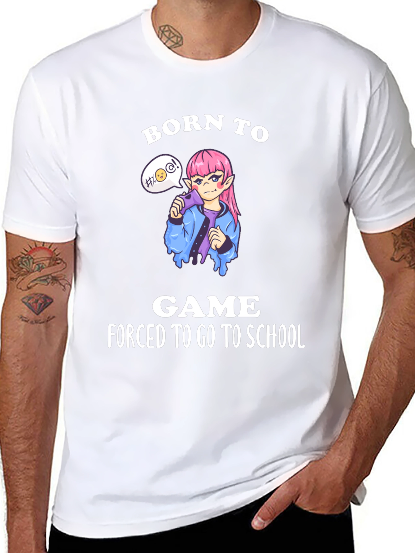 Born To Game Black T-Shirt