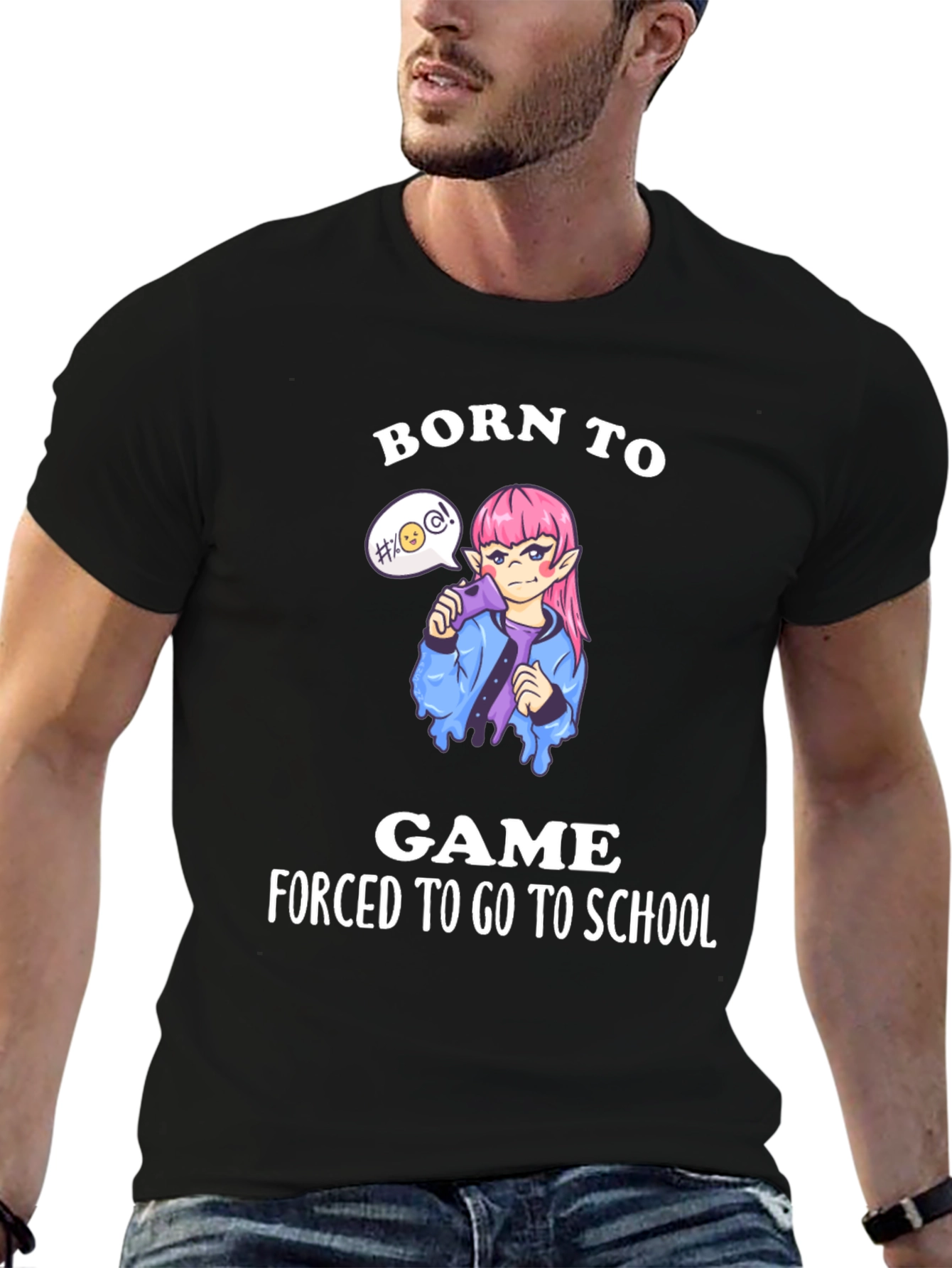 Born To Game Black T-Shirt