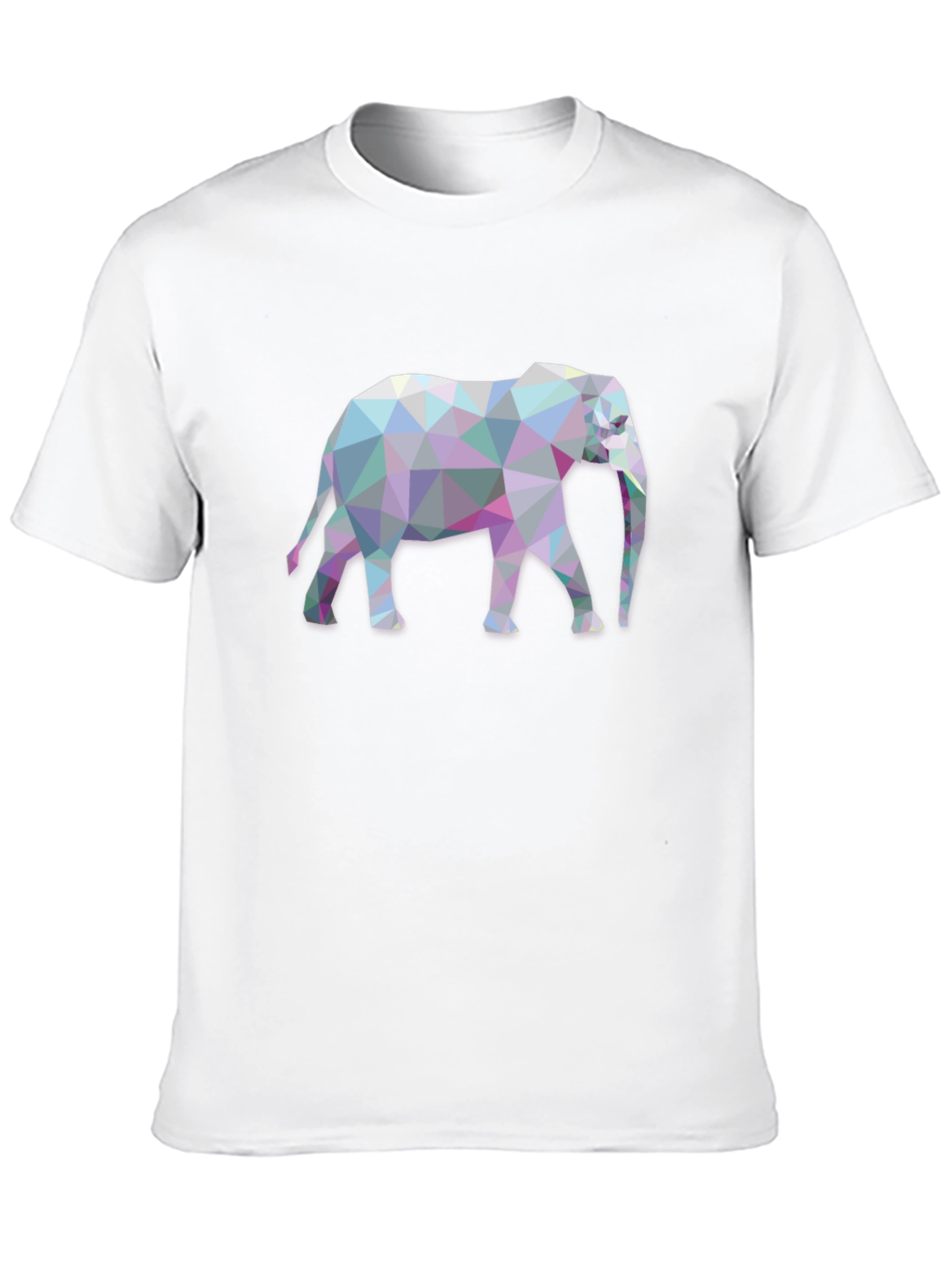 Geometric Elephant Graphic Tee - Black