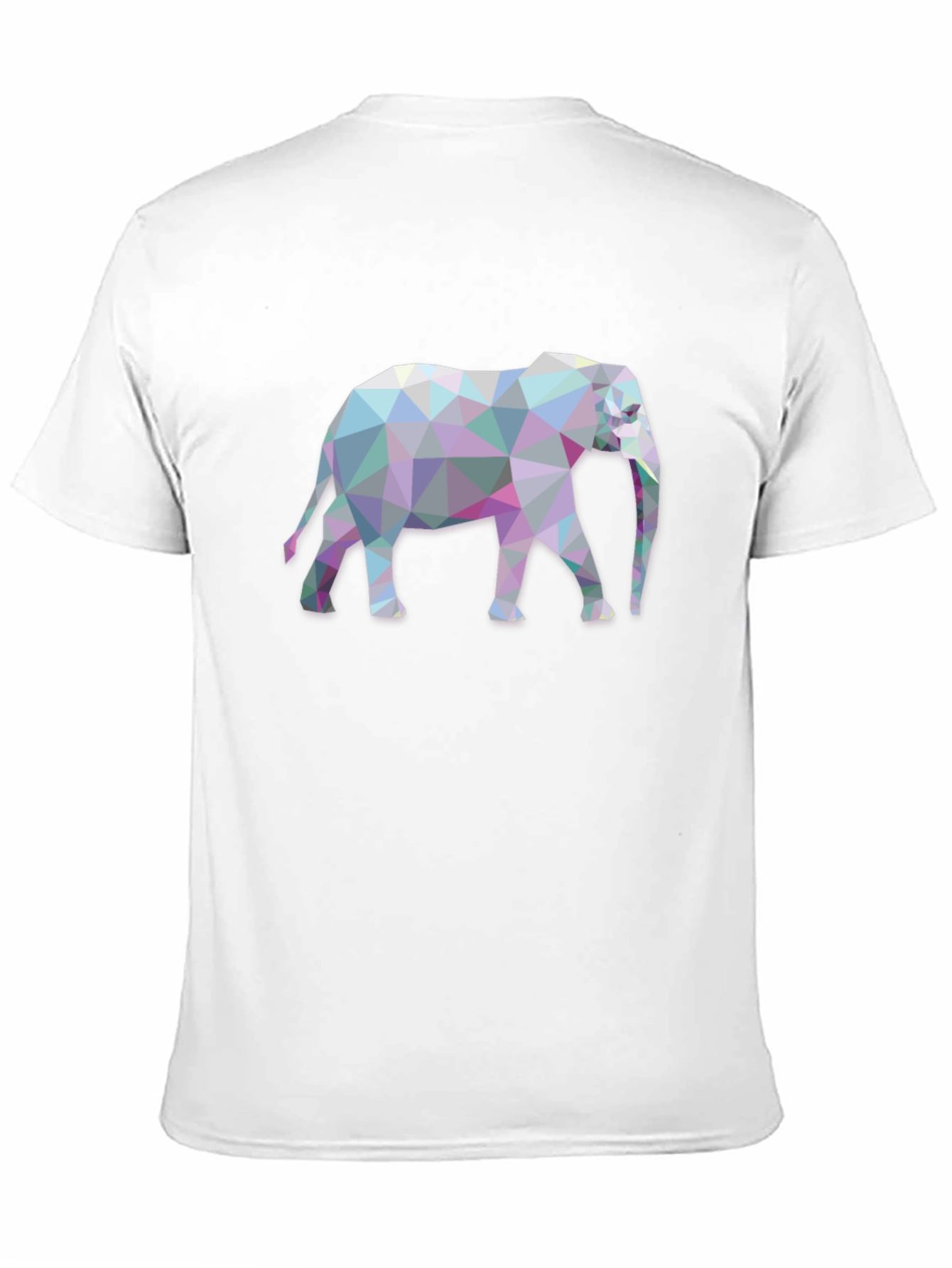 Geometric Elephant Graphic Tee - Black