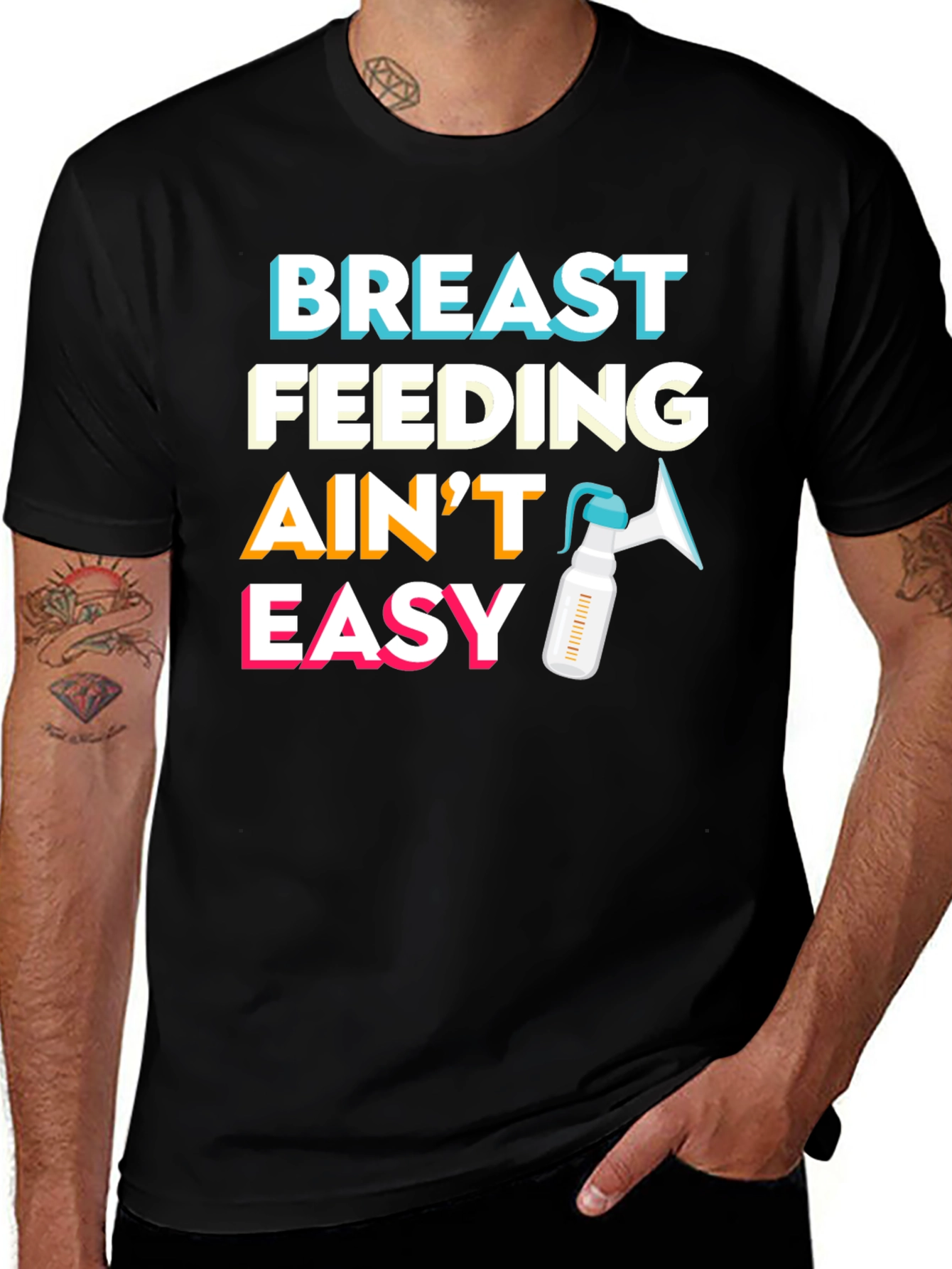 Breastfeeding Aint Easy T-Shirt - Motherhood Apparel