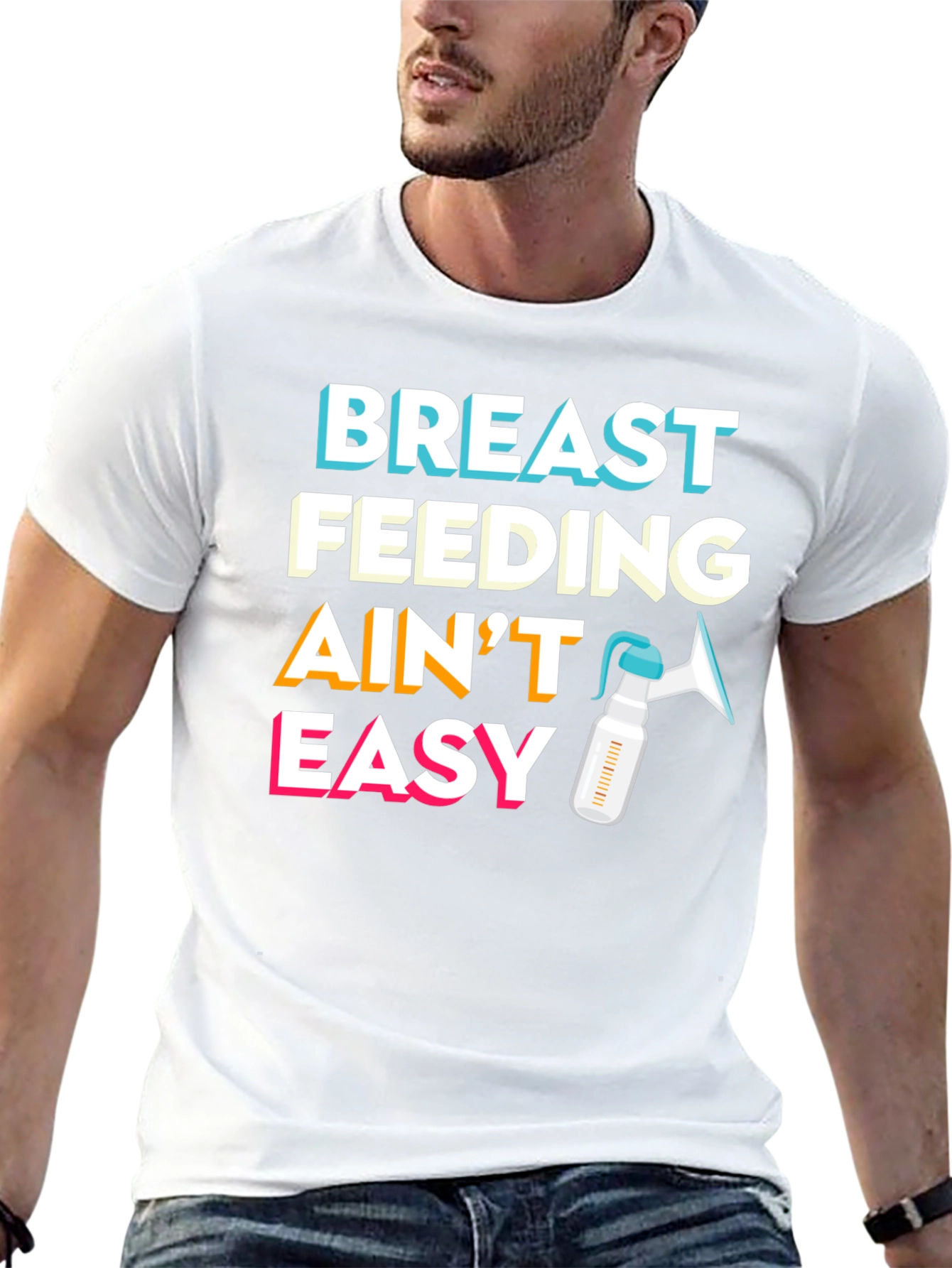 Breastfeeding Aint Easy T-Shirt - Motherhood Apparel