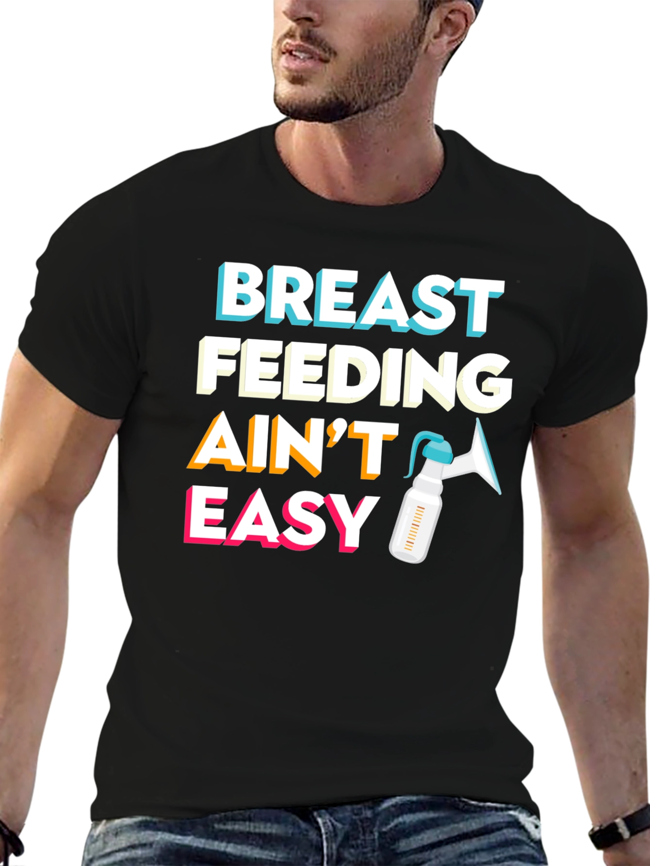 Breastfeeding Aint Easy T-Shirt - Motherhood Apparel