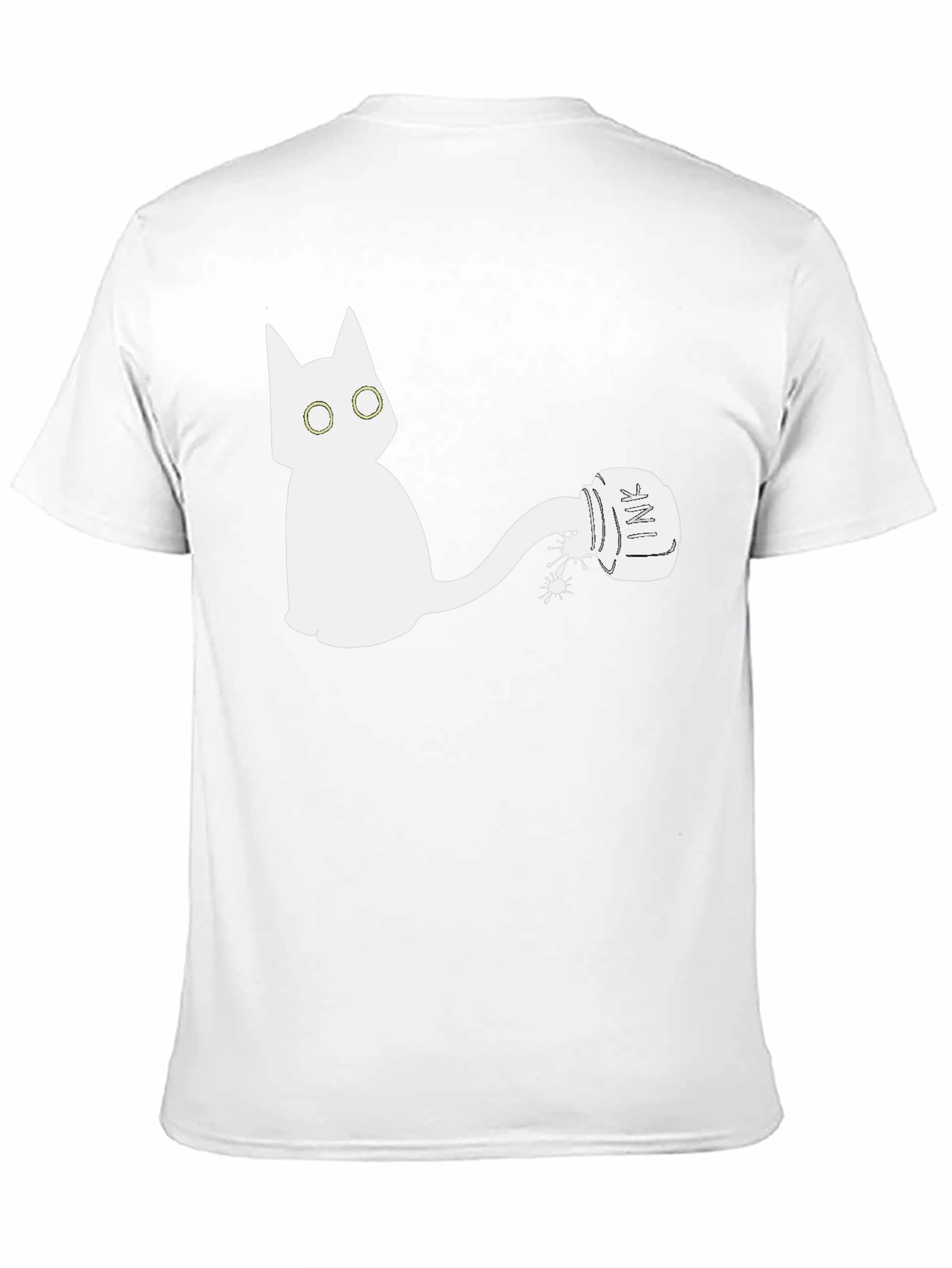 Cat Ink Spill Graphic Tee - Unique Design