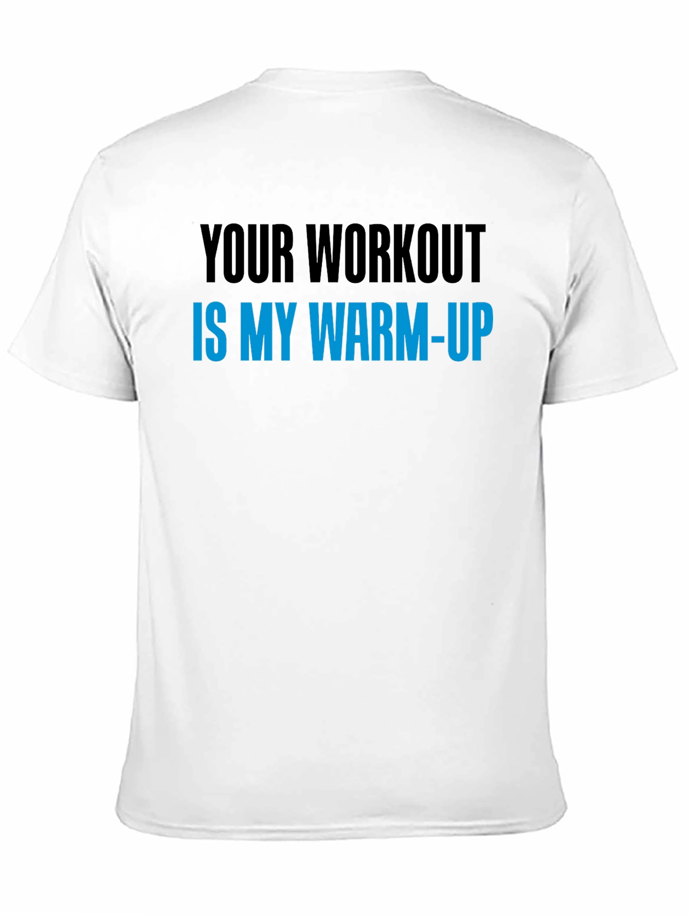 Workout Warm-Up Graphic Tee - Black Cotton
