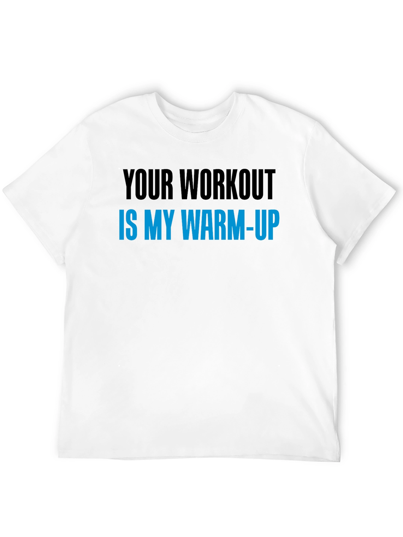 Workout Warm-Up Graphic Tee - Black Cotton