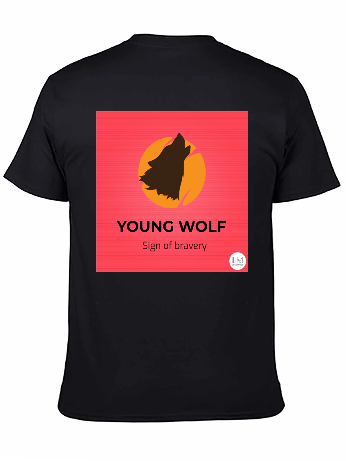 Young Wolf Bravery Tee - Modern Graphic Print