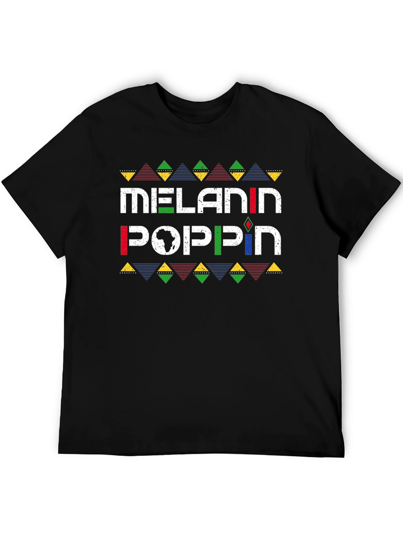 Melanin Poppin Graphic T-Shirt - Black