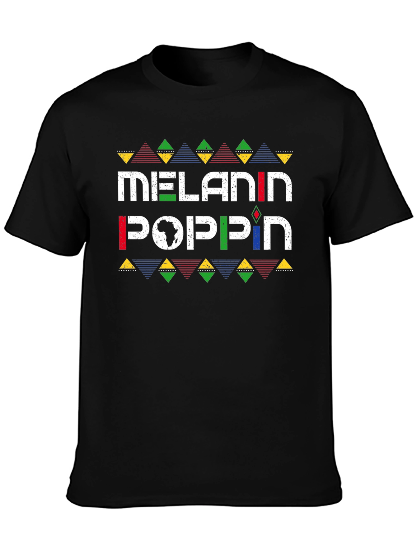 Melanin Poppin Graphic T-Shirt - Black