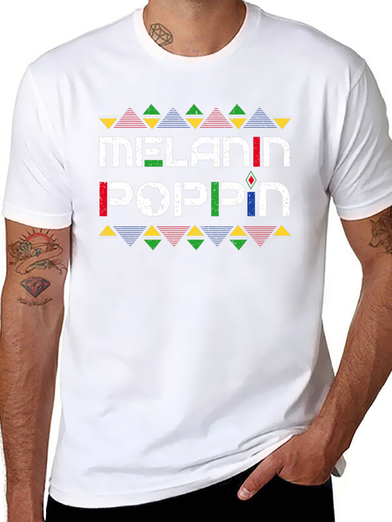 Melanin Poppin Graphic T-Shirt - Black