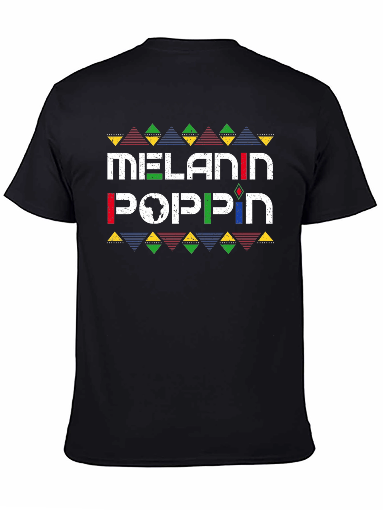 Melanin Poppin Graphic T-Shirt - Black