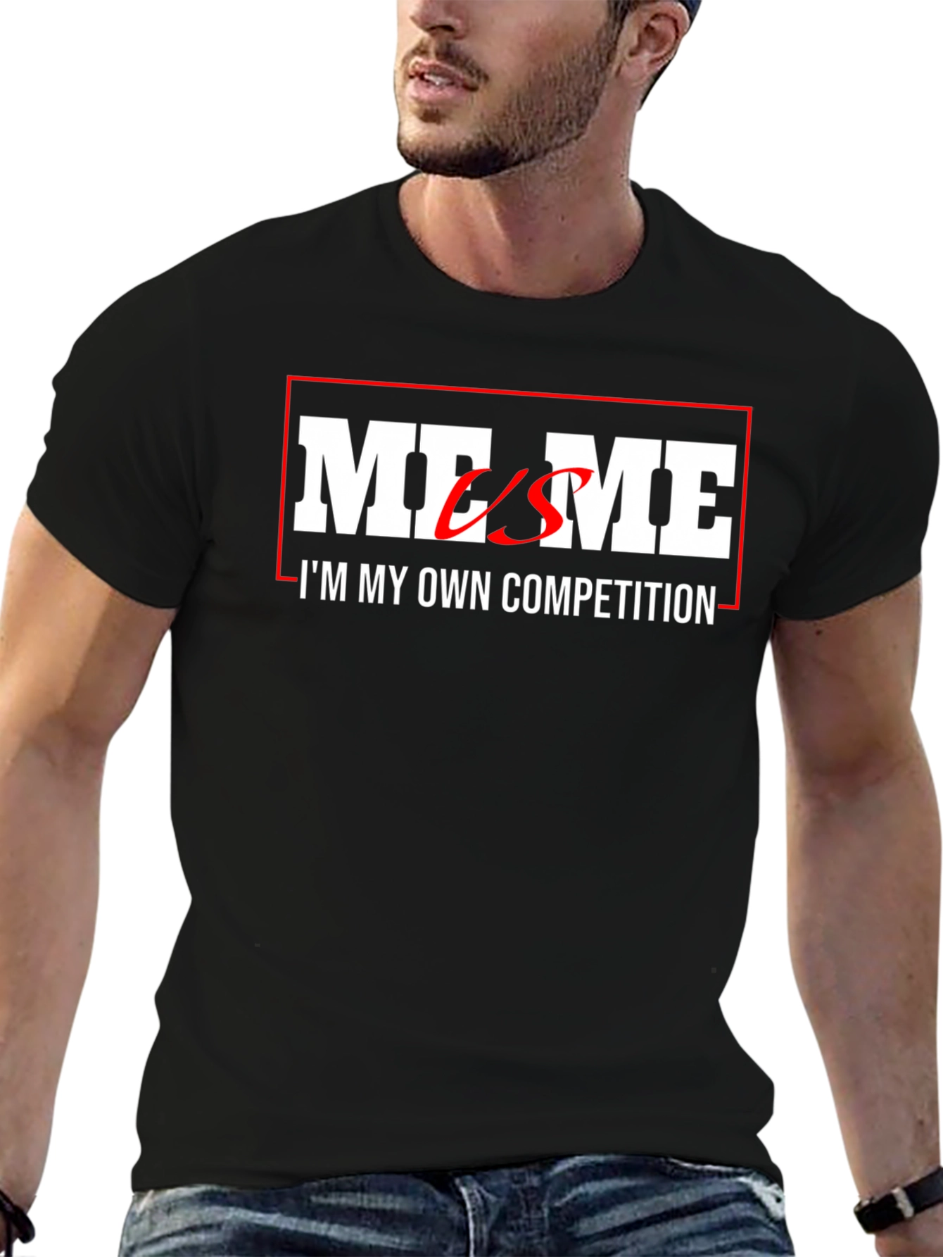 Me Vs Me T-Shirt - Own Competition Graphic Tee