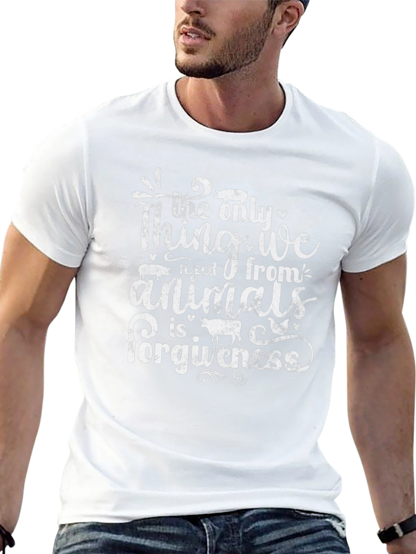 Forgiveness Animal Lover Graphic Tee - Black