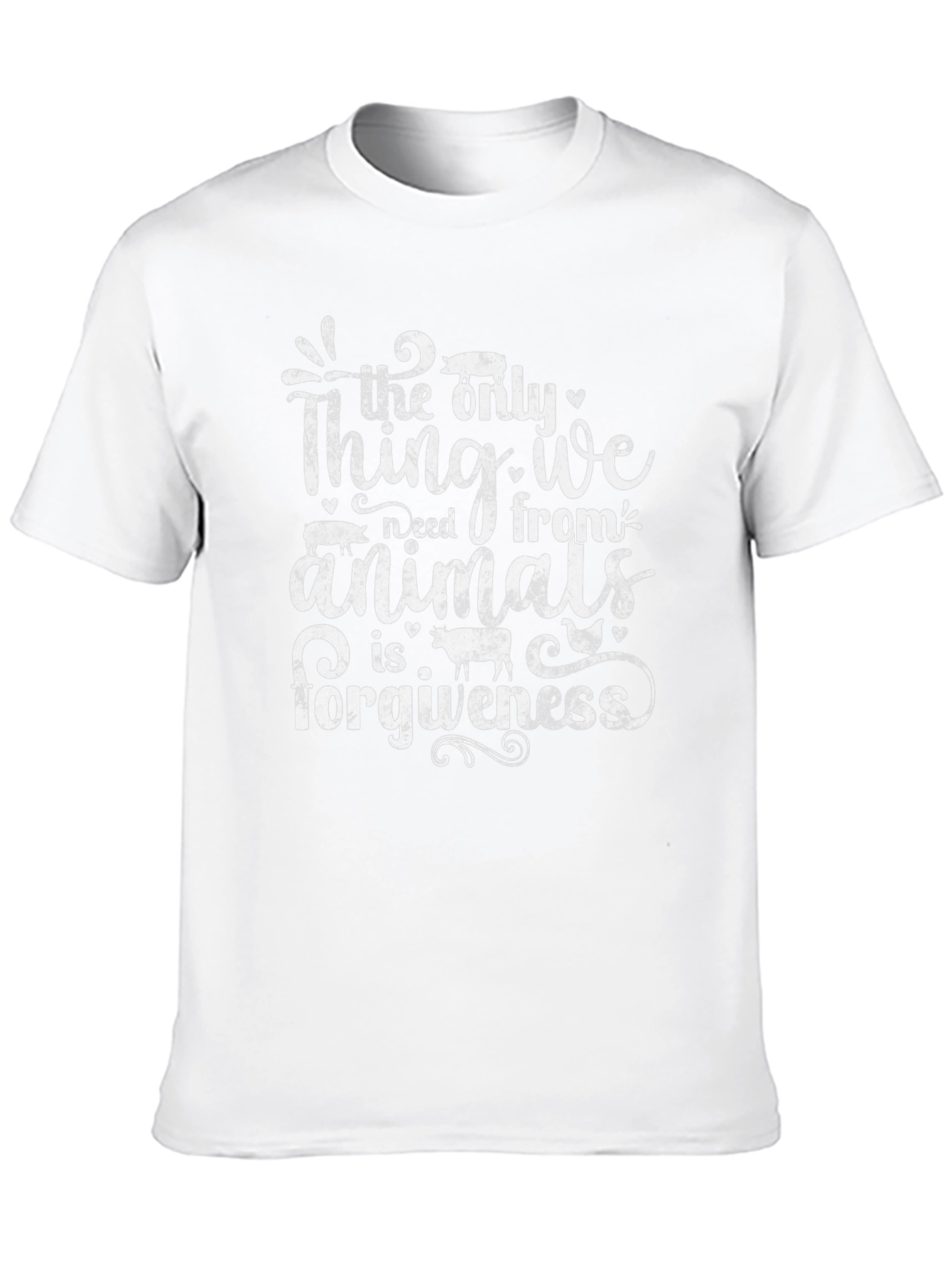 Forgiveness Animal Lover Graphic Tee - Black