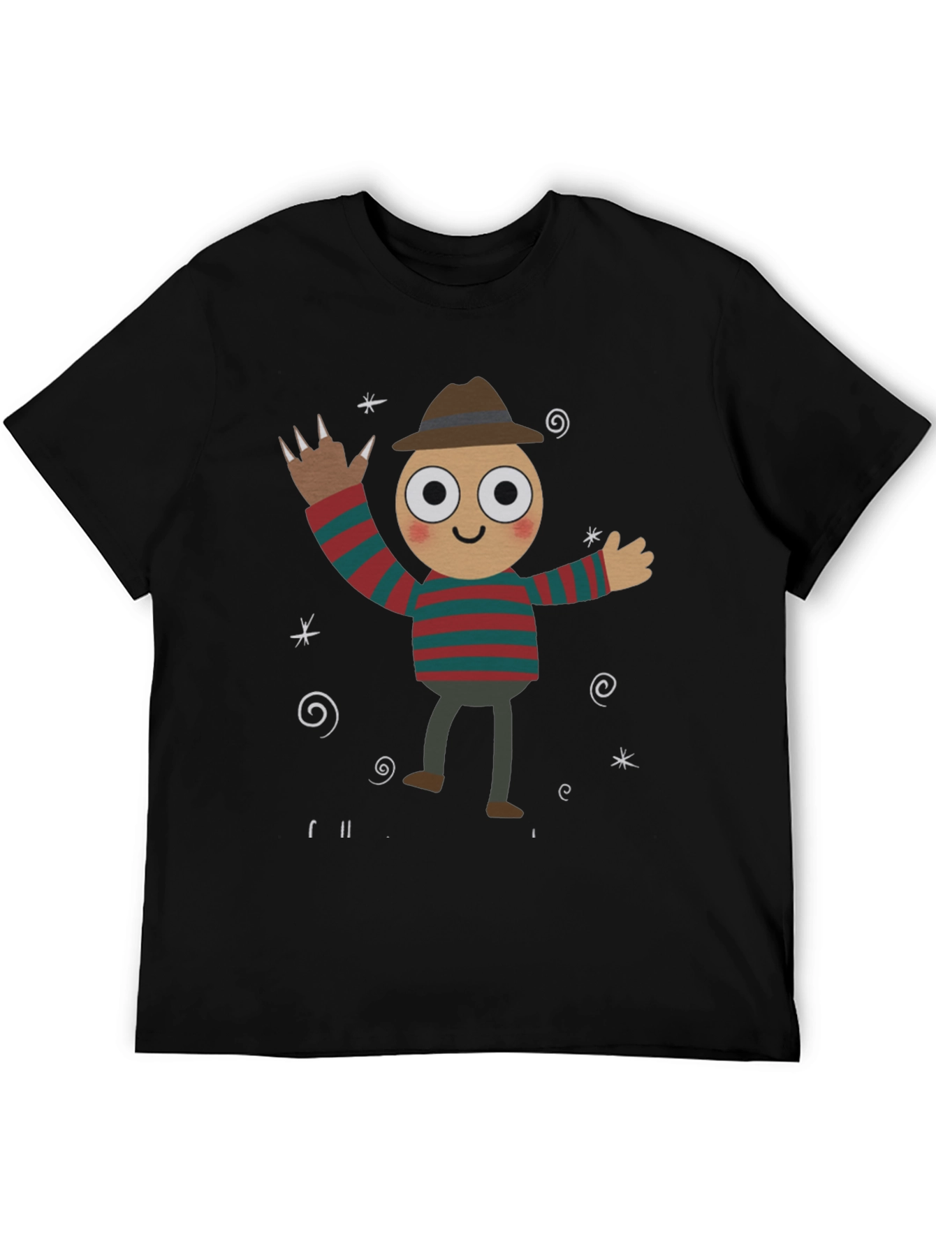 Freddy Krueger Cartoon Graphic T-Shirt