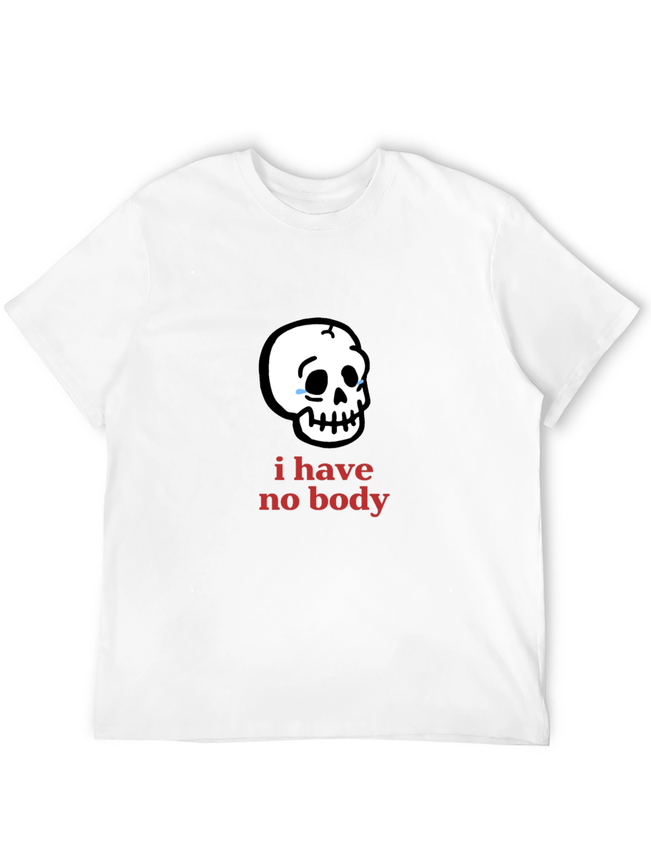 Humorous I Have No Body Skull Graphic Tee