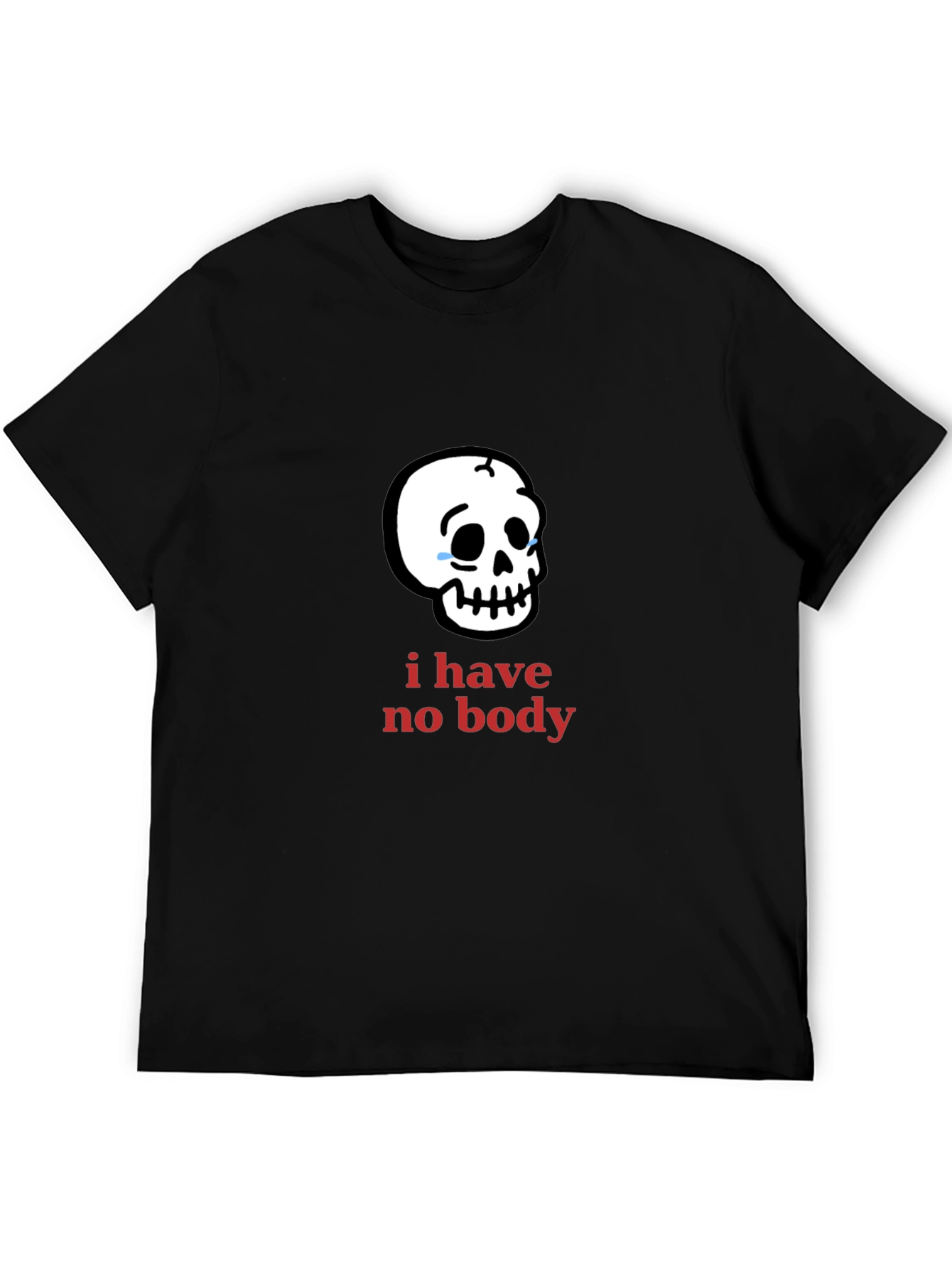 Humorous I Have No Body Skull Graphic Tee