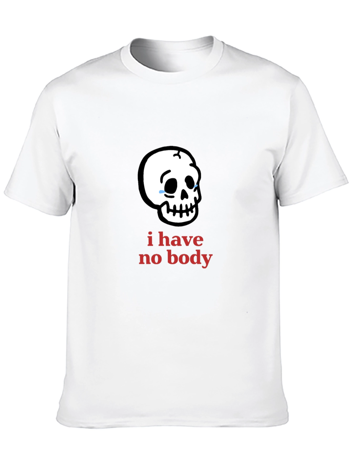 Humorous I Have No Body Skull Graphic Tee
