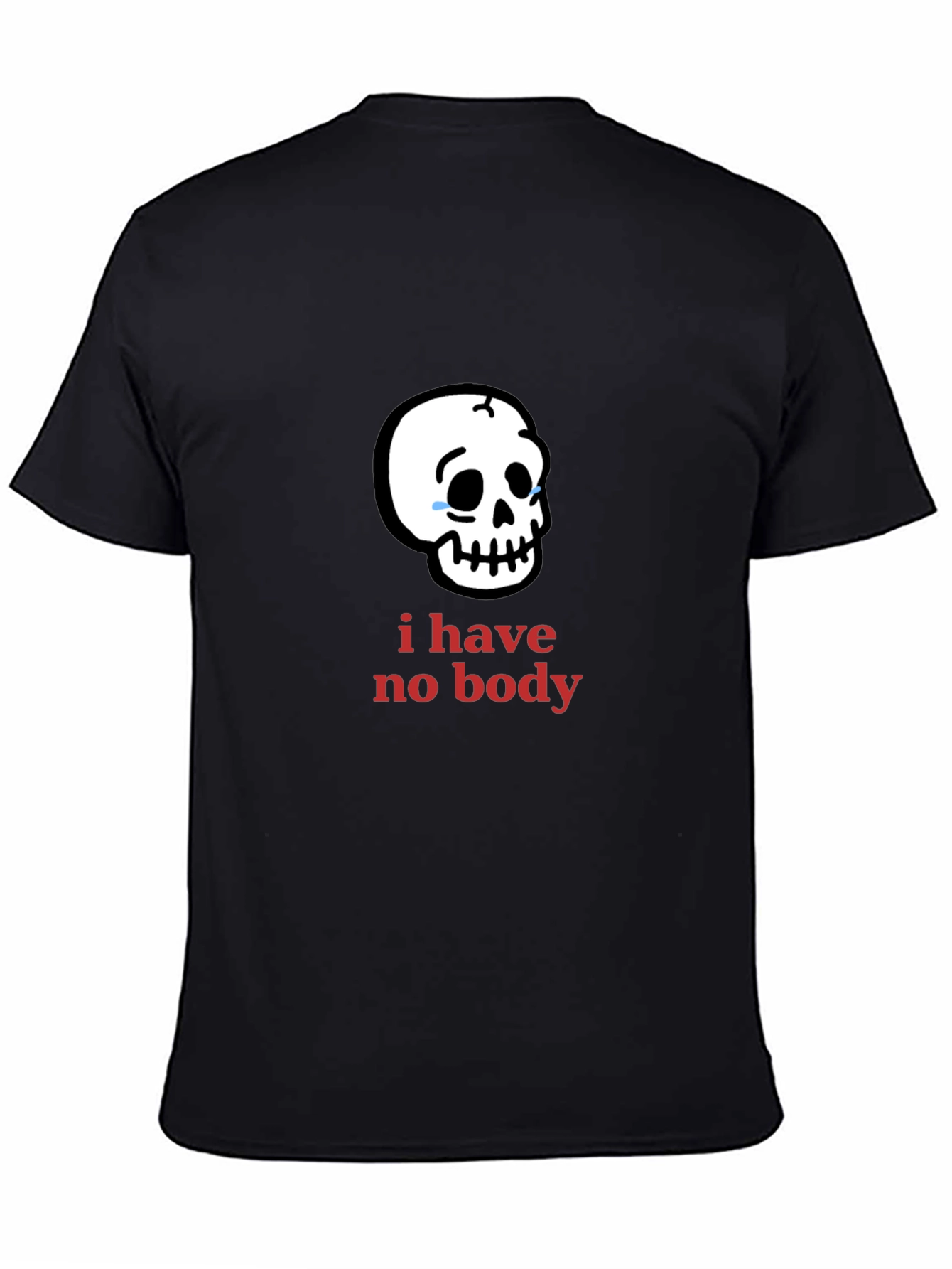 Humorous I Have No Body Skull Graphic Tee