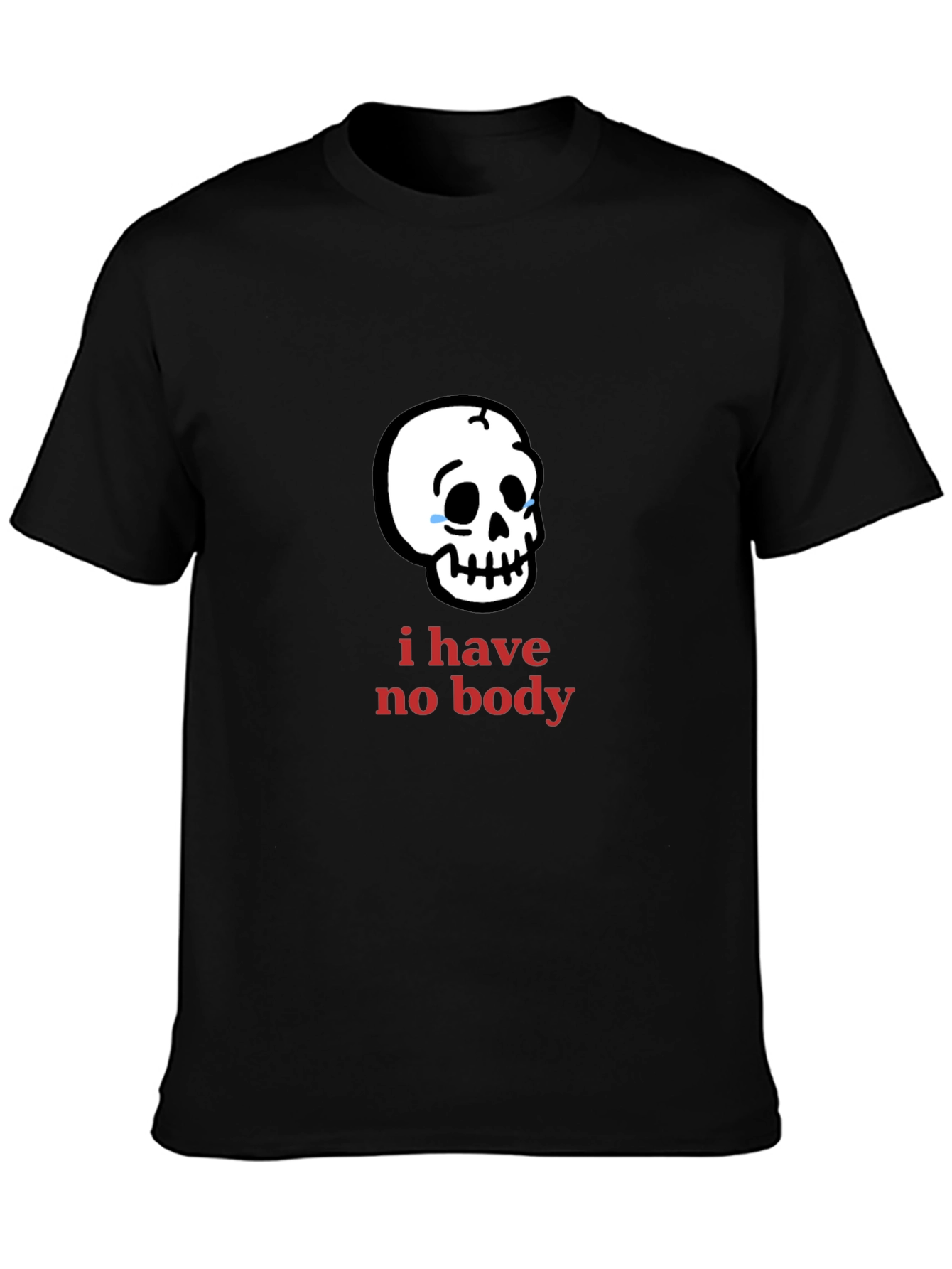 Humorous I Have No Body Skull Graphic Tee