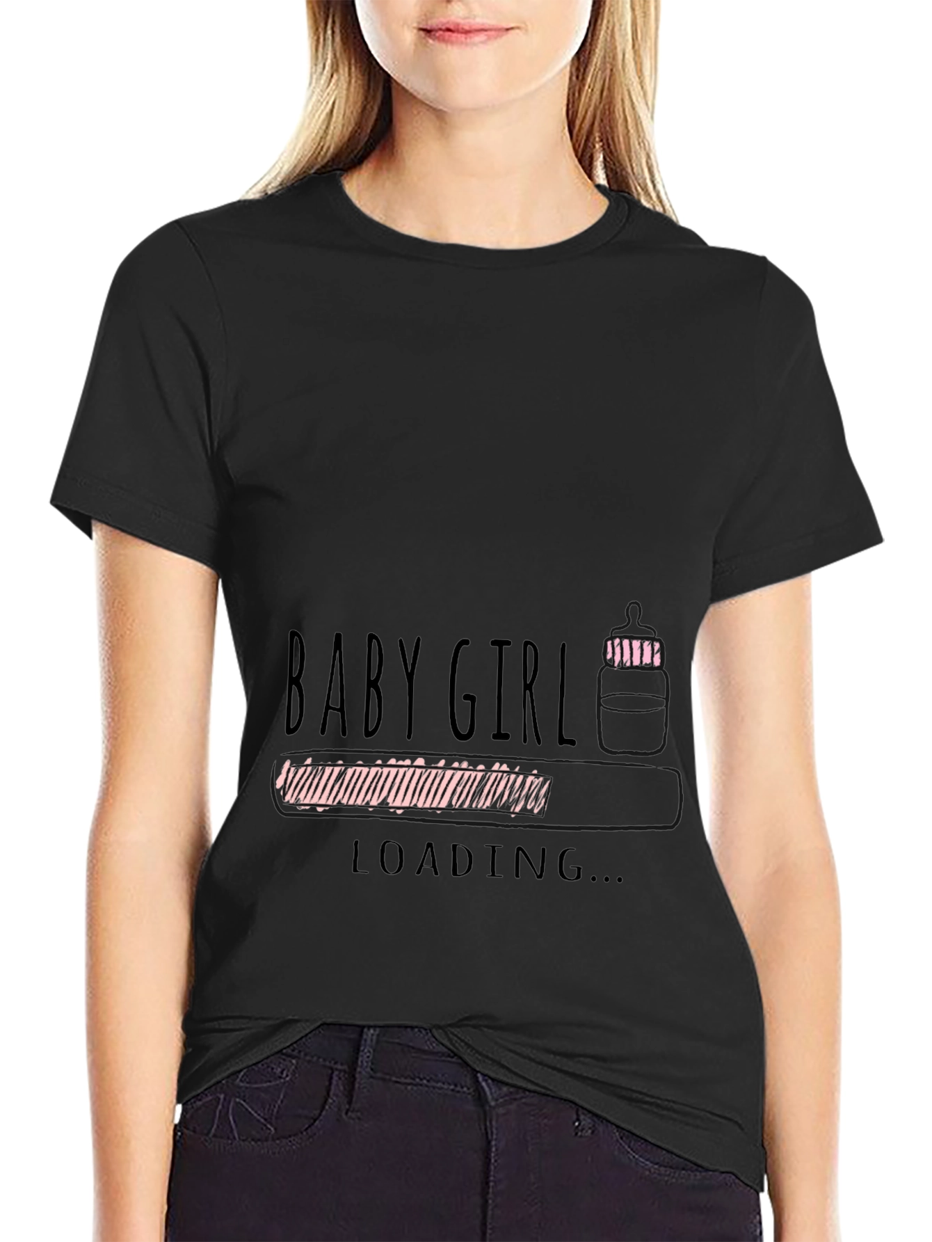 Baby Girl Loading Graphic T-Shirt
