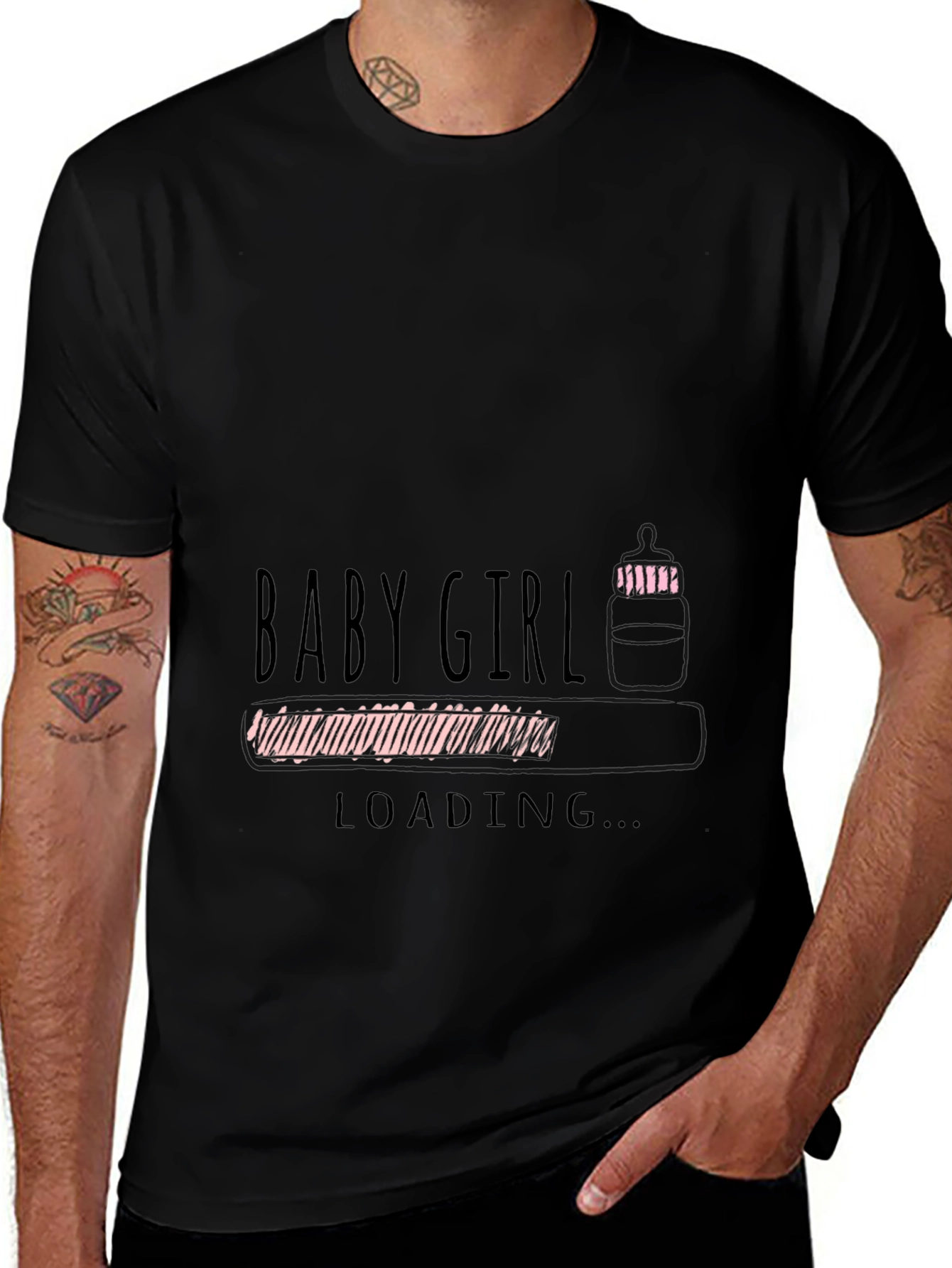 Baby Girl Loading Graphic T-Shirt