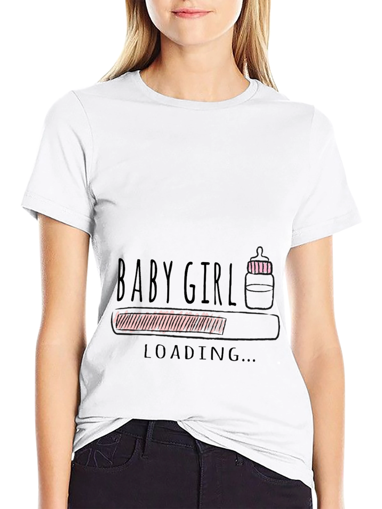 Baby Girl Loading Graphic T-Shirt