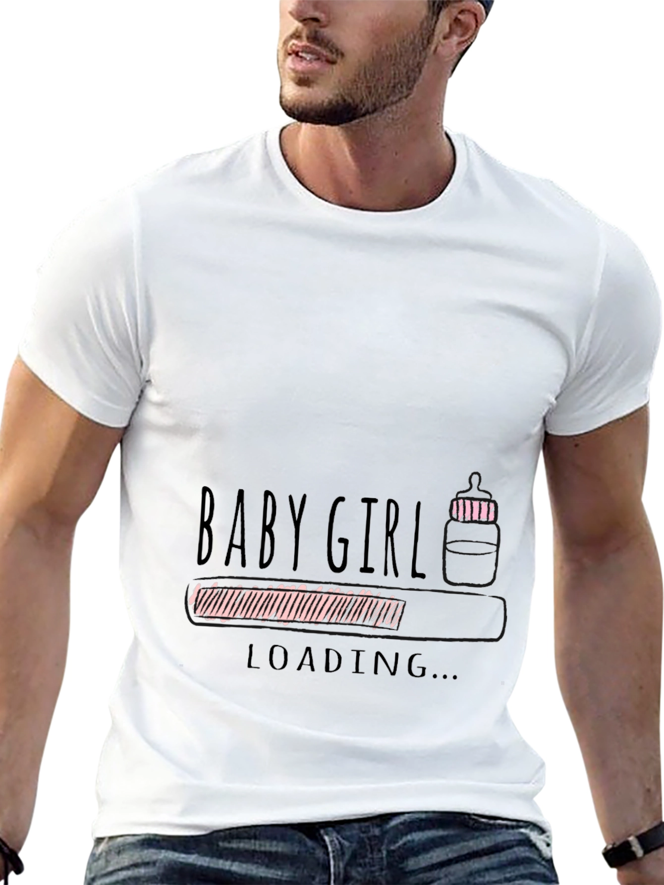 Baby Girl Loading Graphic T-Shirt