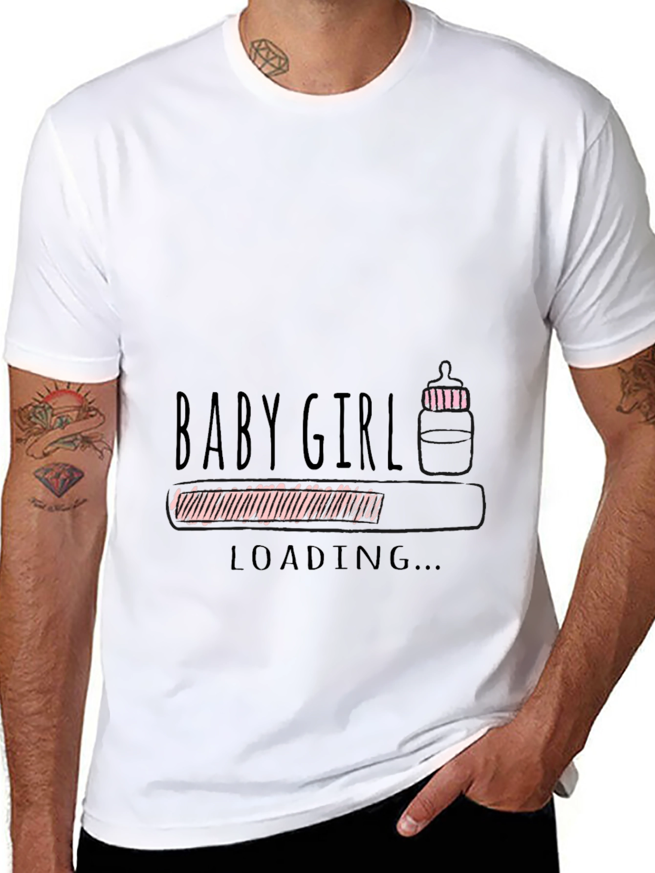 Baby Girl Loading Graphic T-Shirt