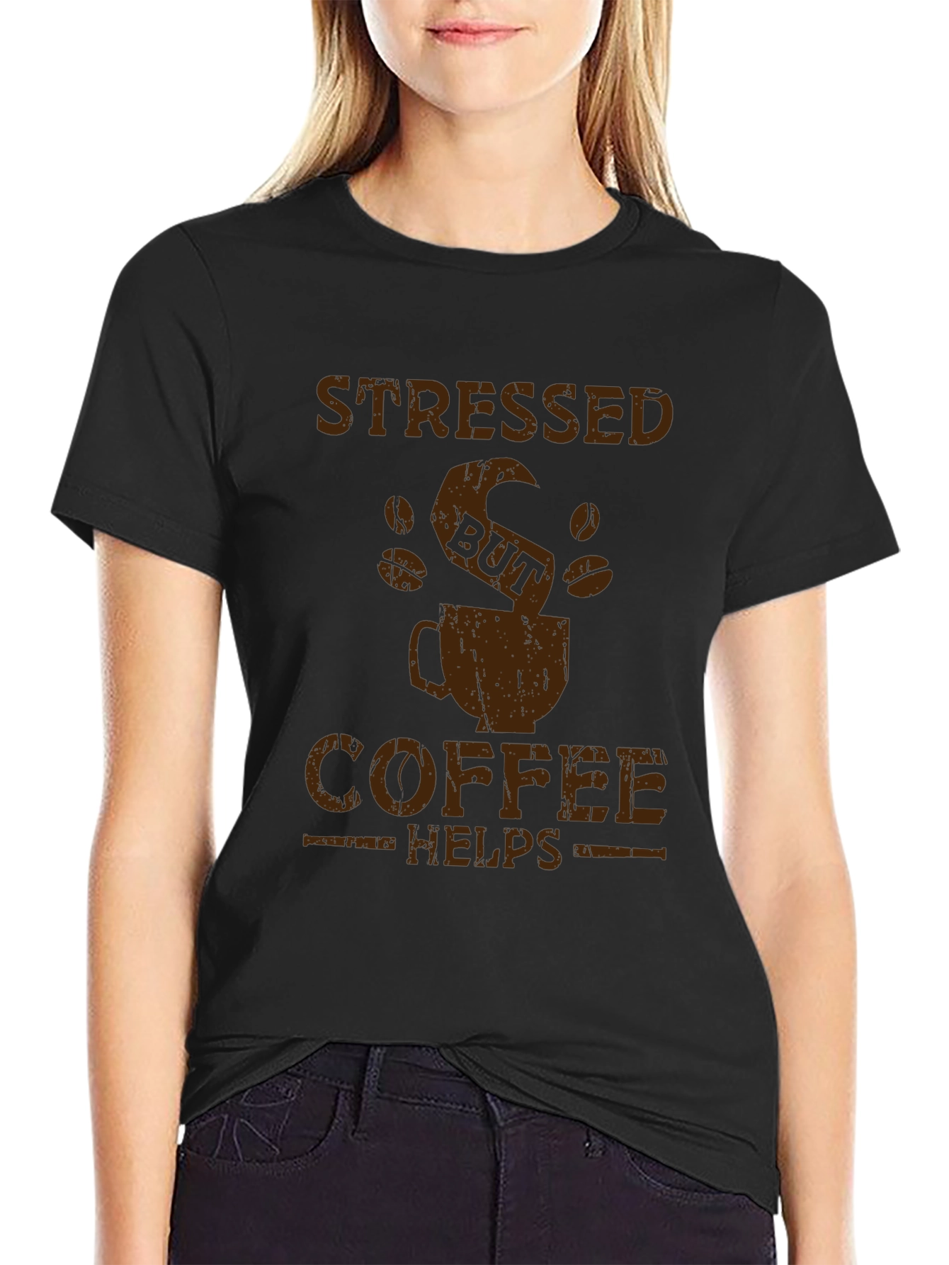 Stressed But Coffee Helps Graphic Tee