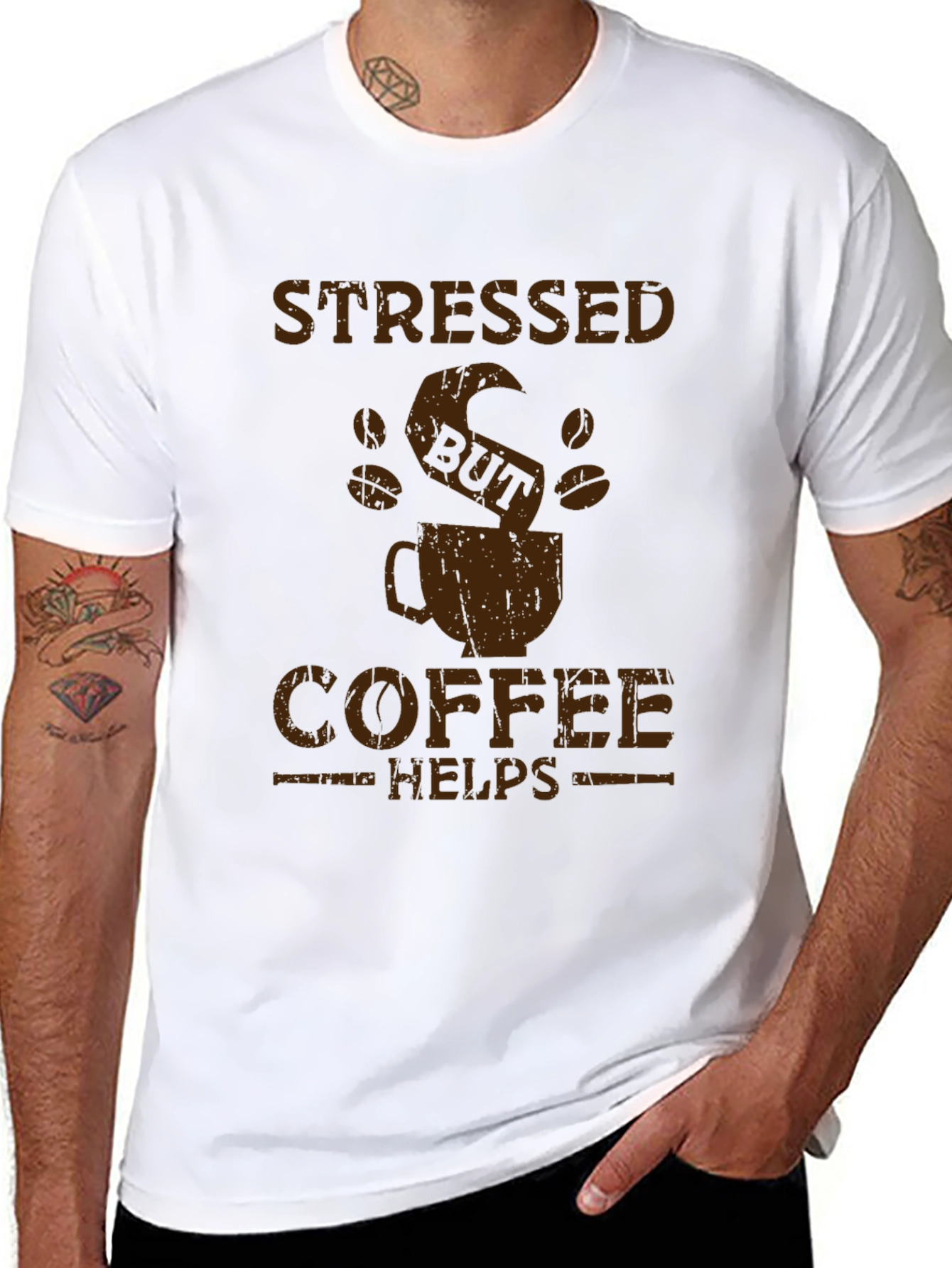 Stressed But Coffee Helps Graphic Tee