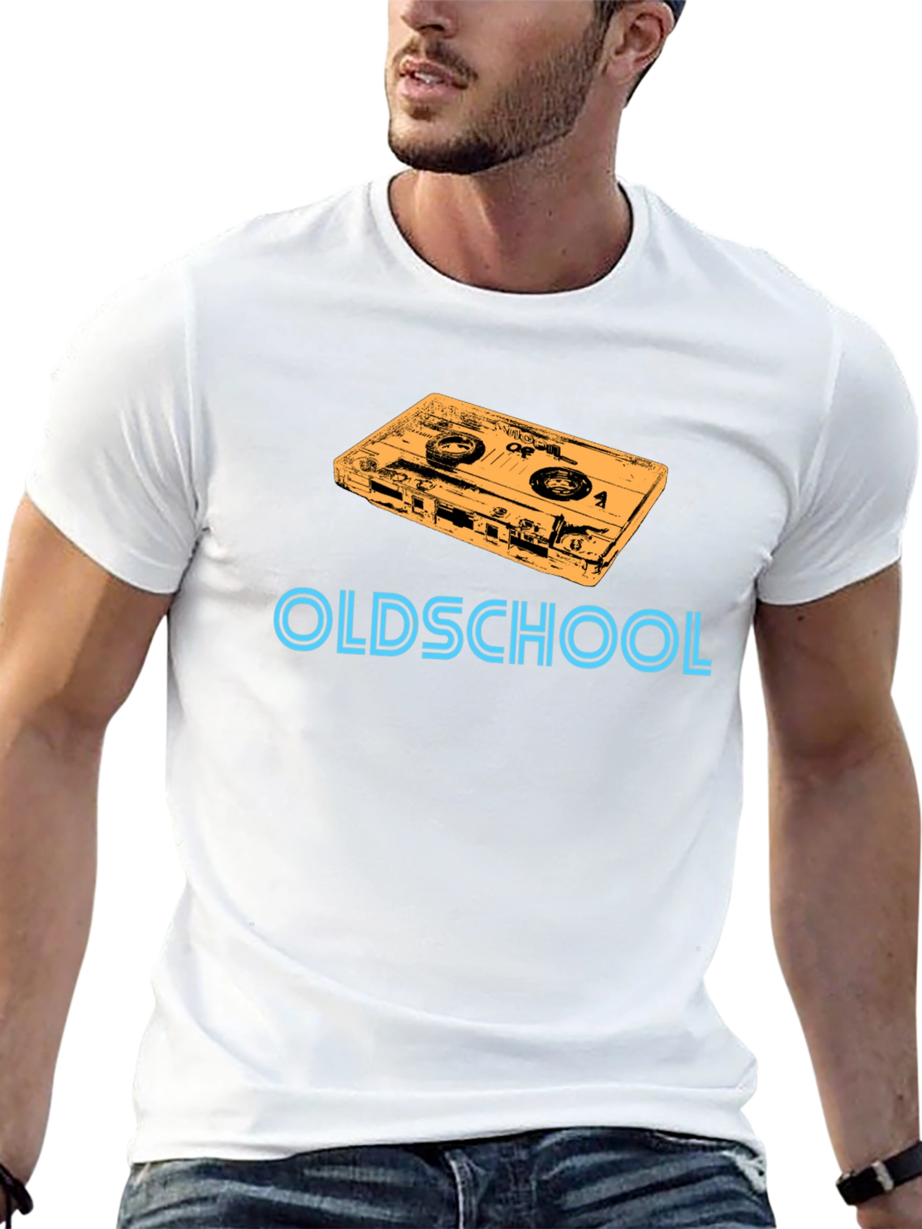 Oldschool Cassette Tape Graphic T-Shirt - Retro Style